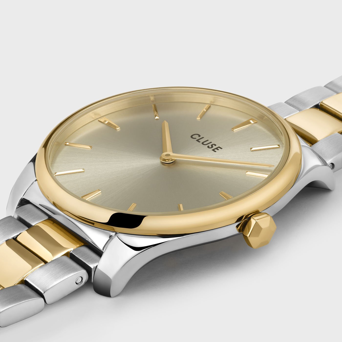 Gift Box Féroce Watch Steel, Two-Tone & Cuban Chain Bracelet, Silver Colour、mySite、botmansion