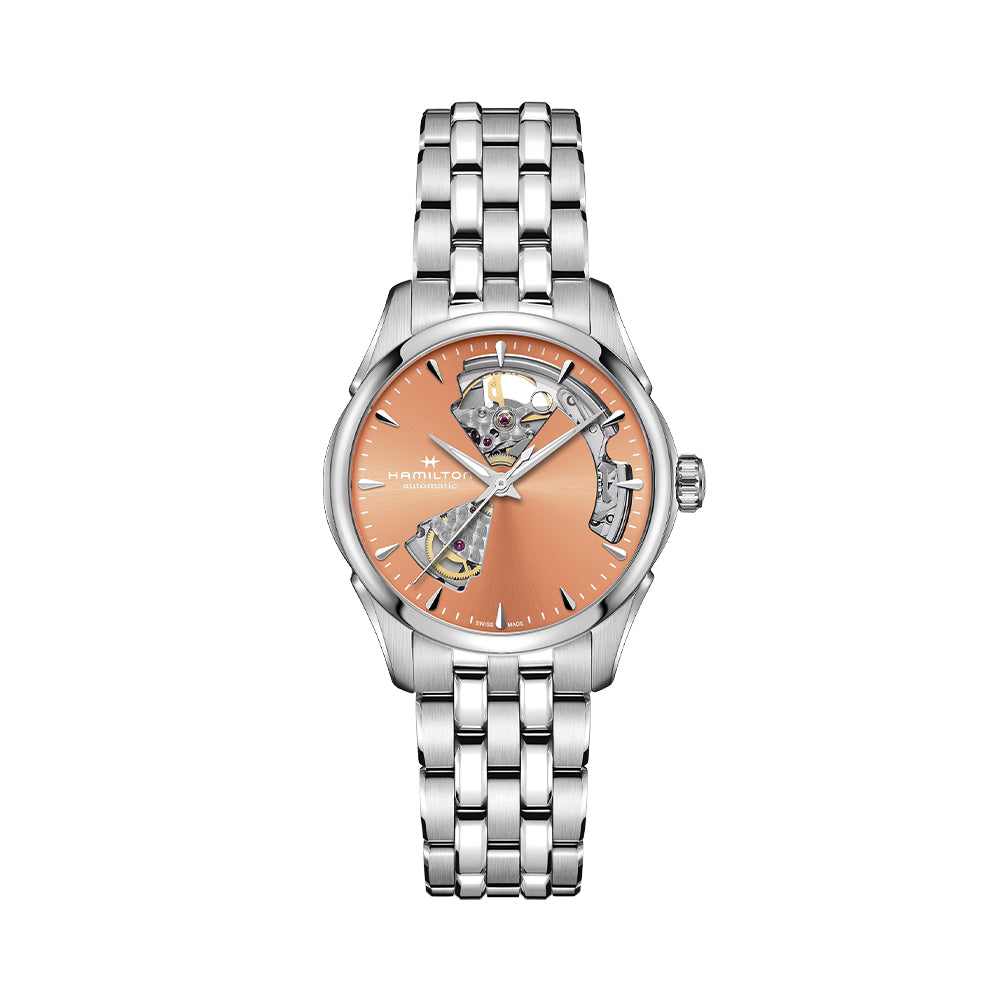 Jazzmaster Open Heart Lady Auto 36mm - Orange on Bracelet、mySite、botmansion