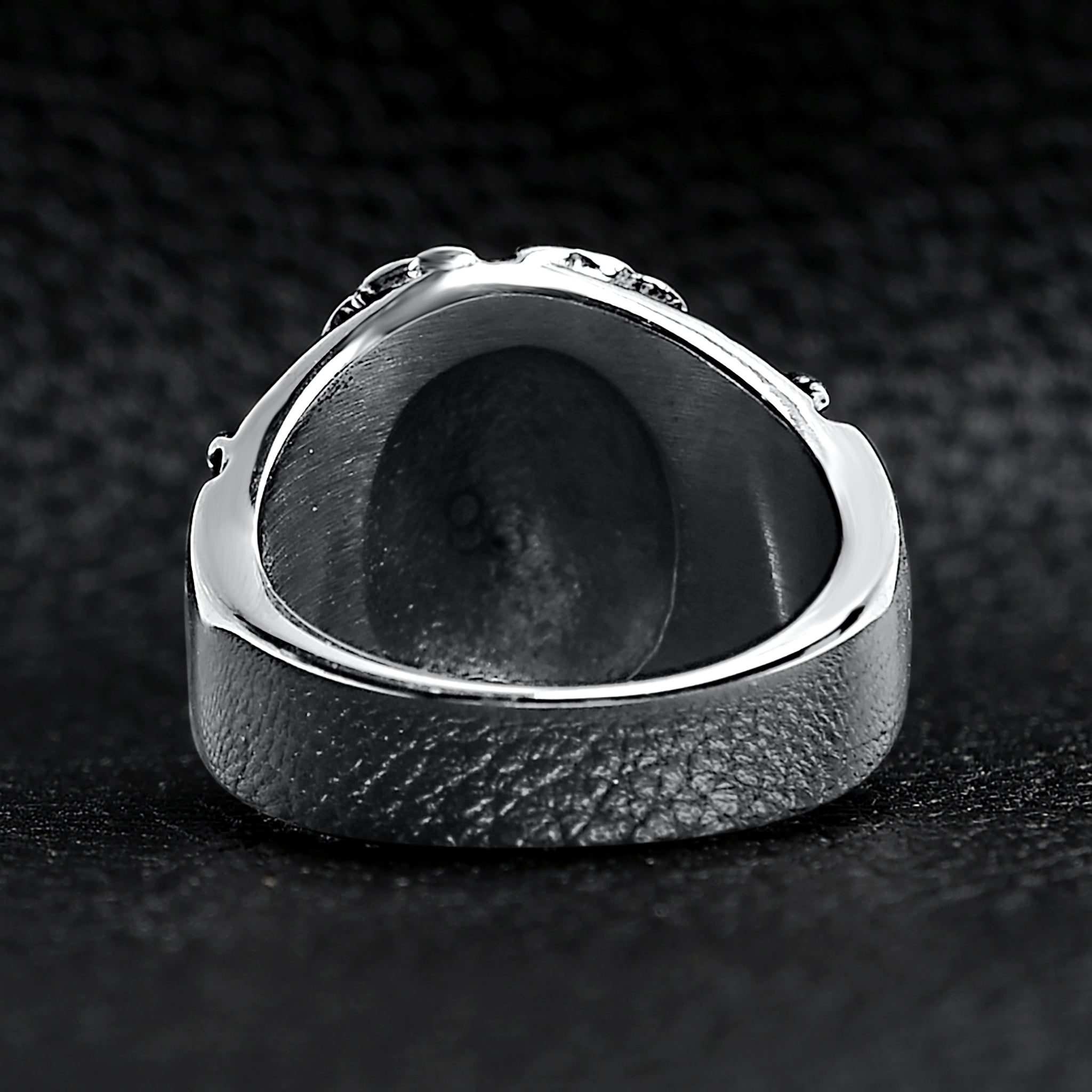 Polished Detailed Skull Stainless Steel Ring / SCR2006、mySite、dreamappss