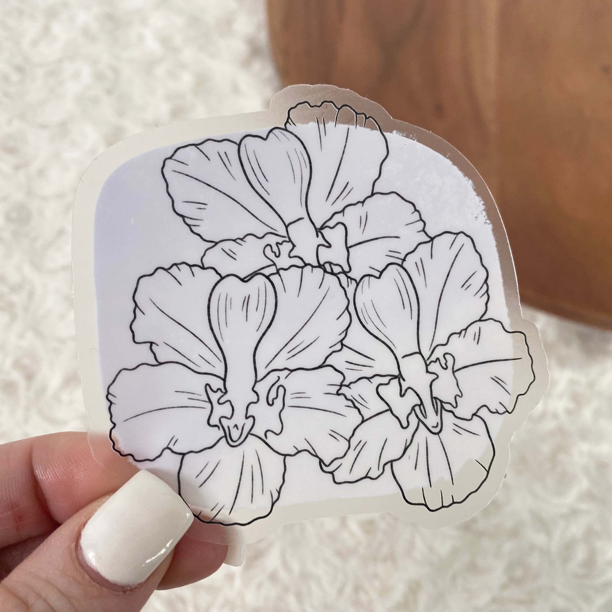  Moth Orchids Abstract - Clear Sticker、mySite、elrpsem3k