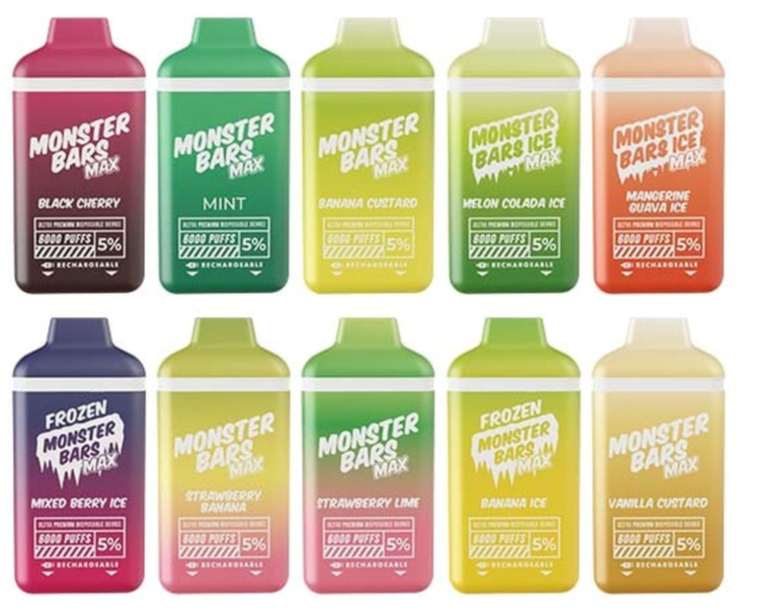 Monster Bars Max 6000 Puffs Single Disposable Vape 12mL、mySite、zt4zffjzw