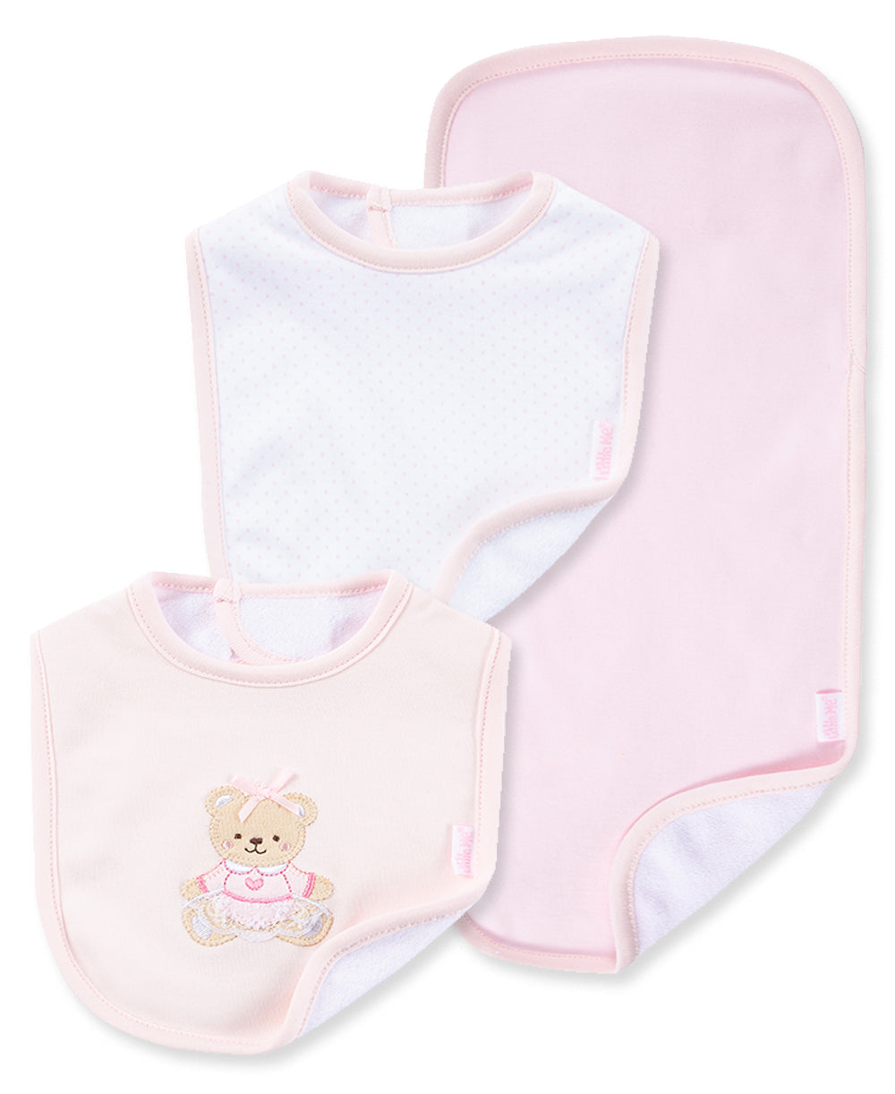  Pink Bear Bib & Burp Set、mySite、layawaytickets