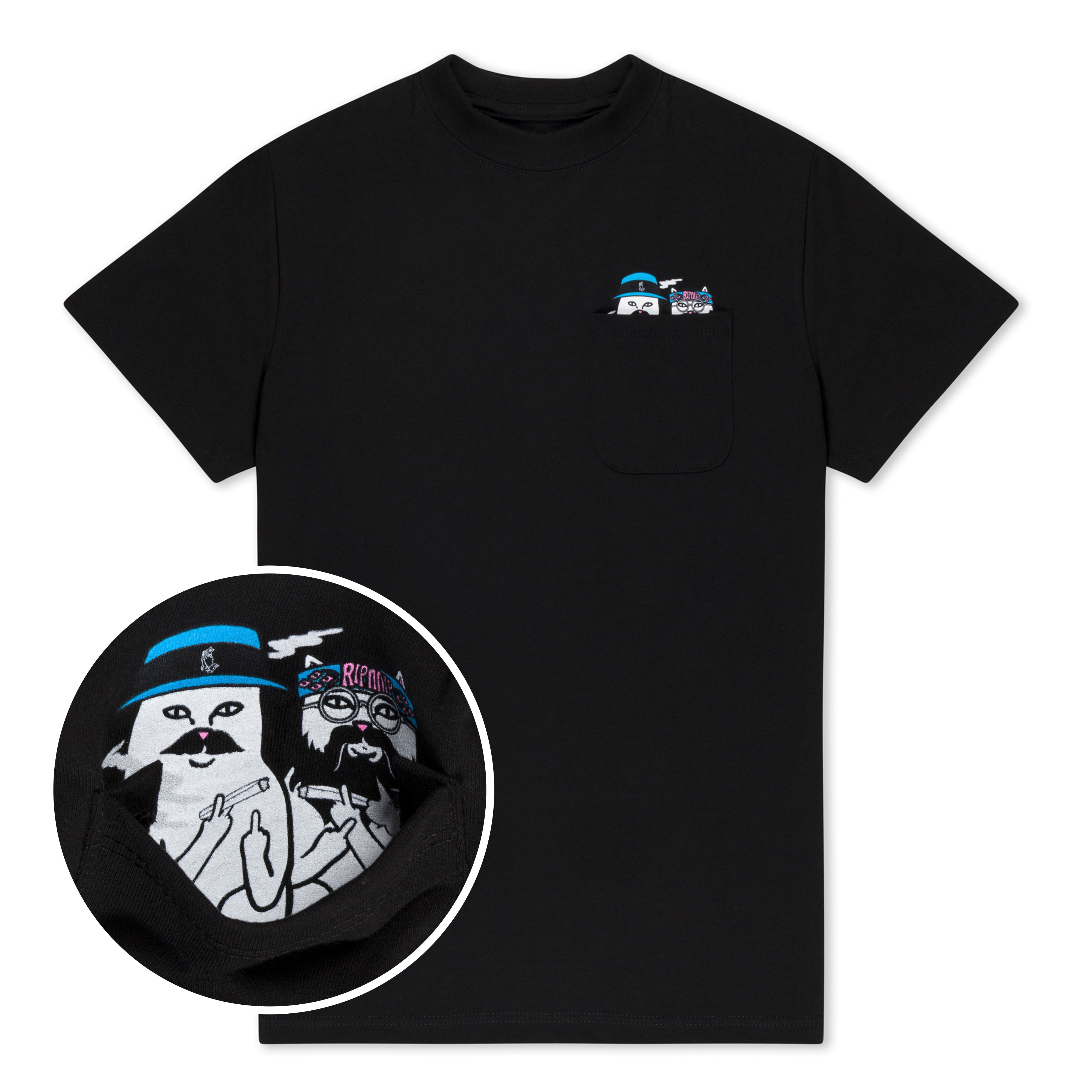  Cheech and Nerm Pocket Tee (Black)、mySite、merchandisen