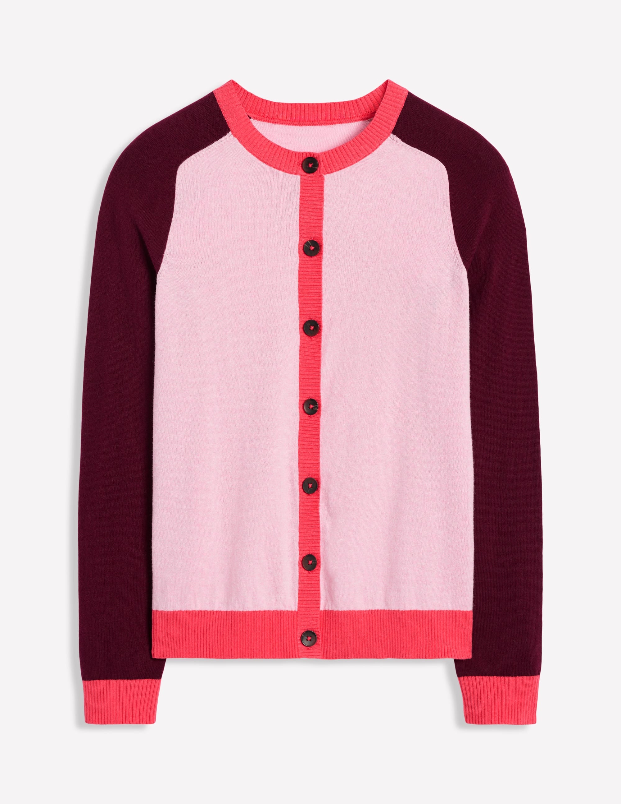  Meg Saddle Sleeve Cardigan-Soft Pink, Colourblock、mySite、ashleygrahame