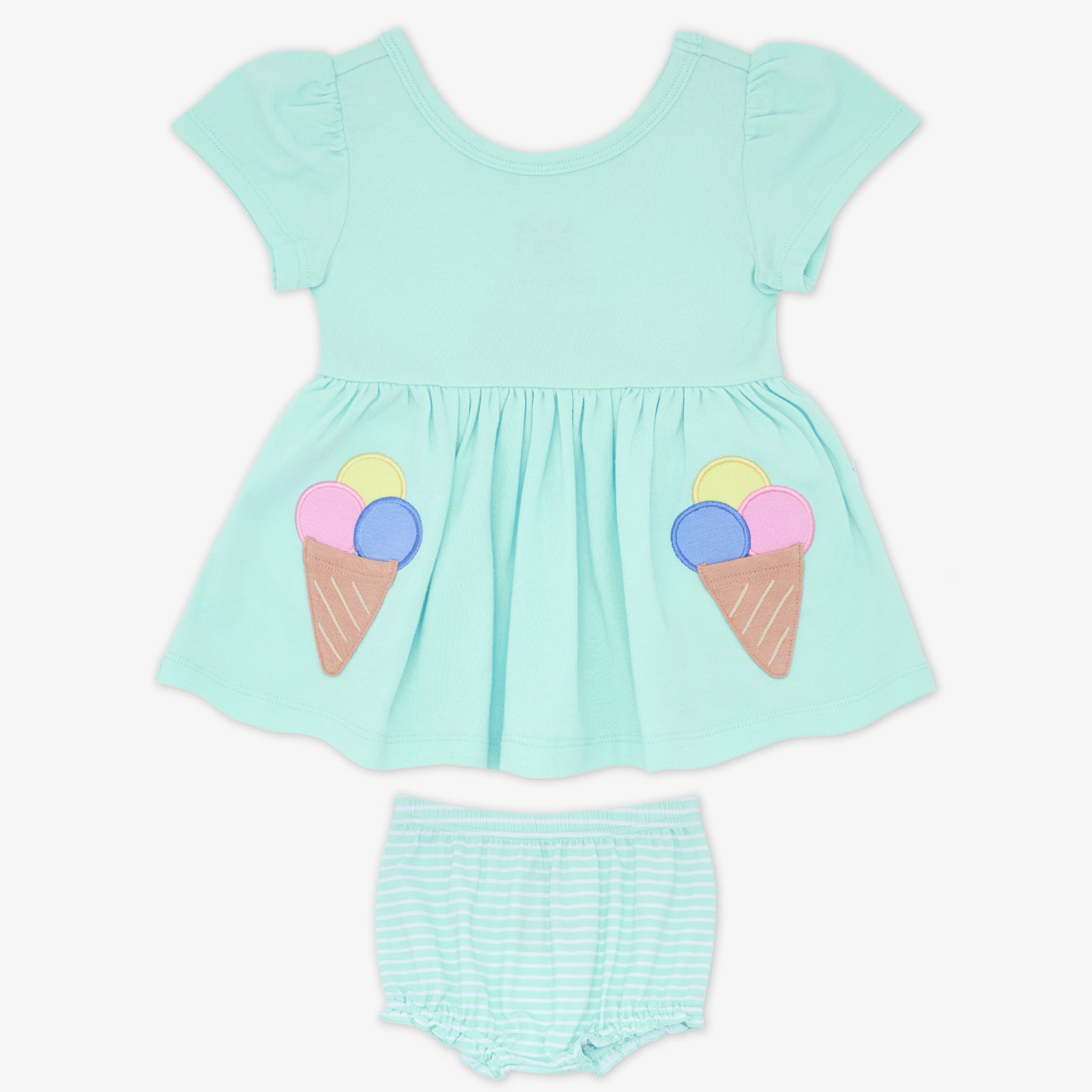 Sweet Scoops Aqua Mint Empire Tunic Top with Bloomer、mySite、g9winljtr