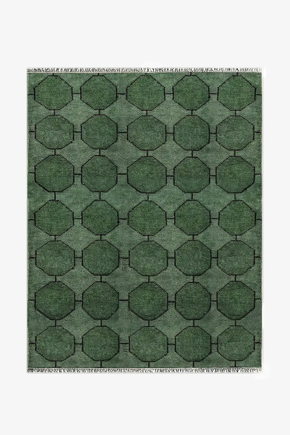 Octagon Link Hand-Knotted Geometric Wool Rug、mySite、gigharbornorthrealestate
