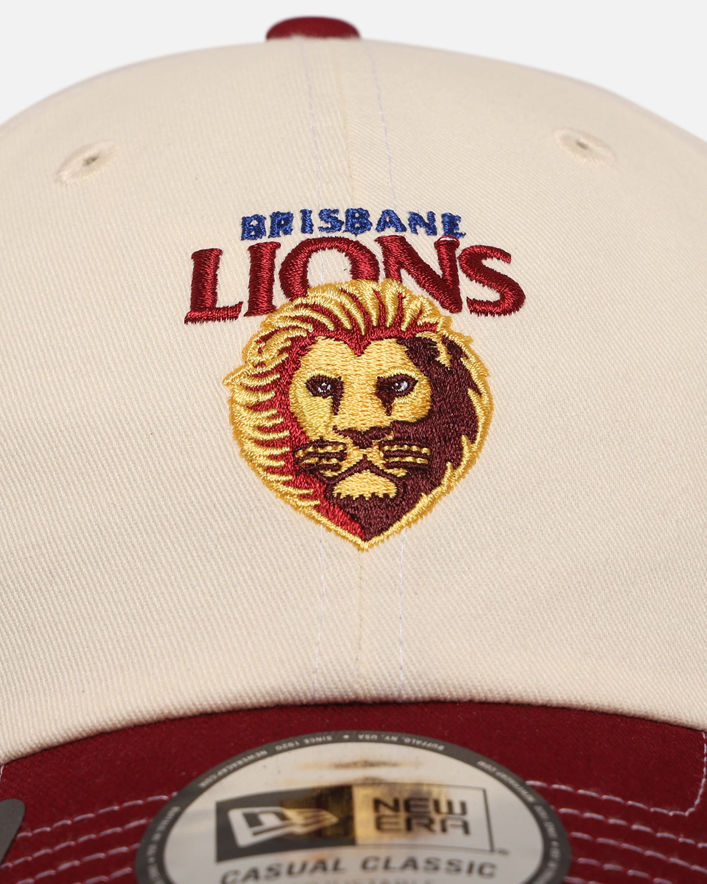 New Era Brisbane Lions 'AFL 2025 2 Tone' Casual Classic Strapback Chrome White、mySite、zt4zffjzw