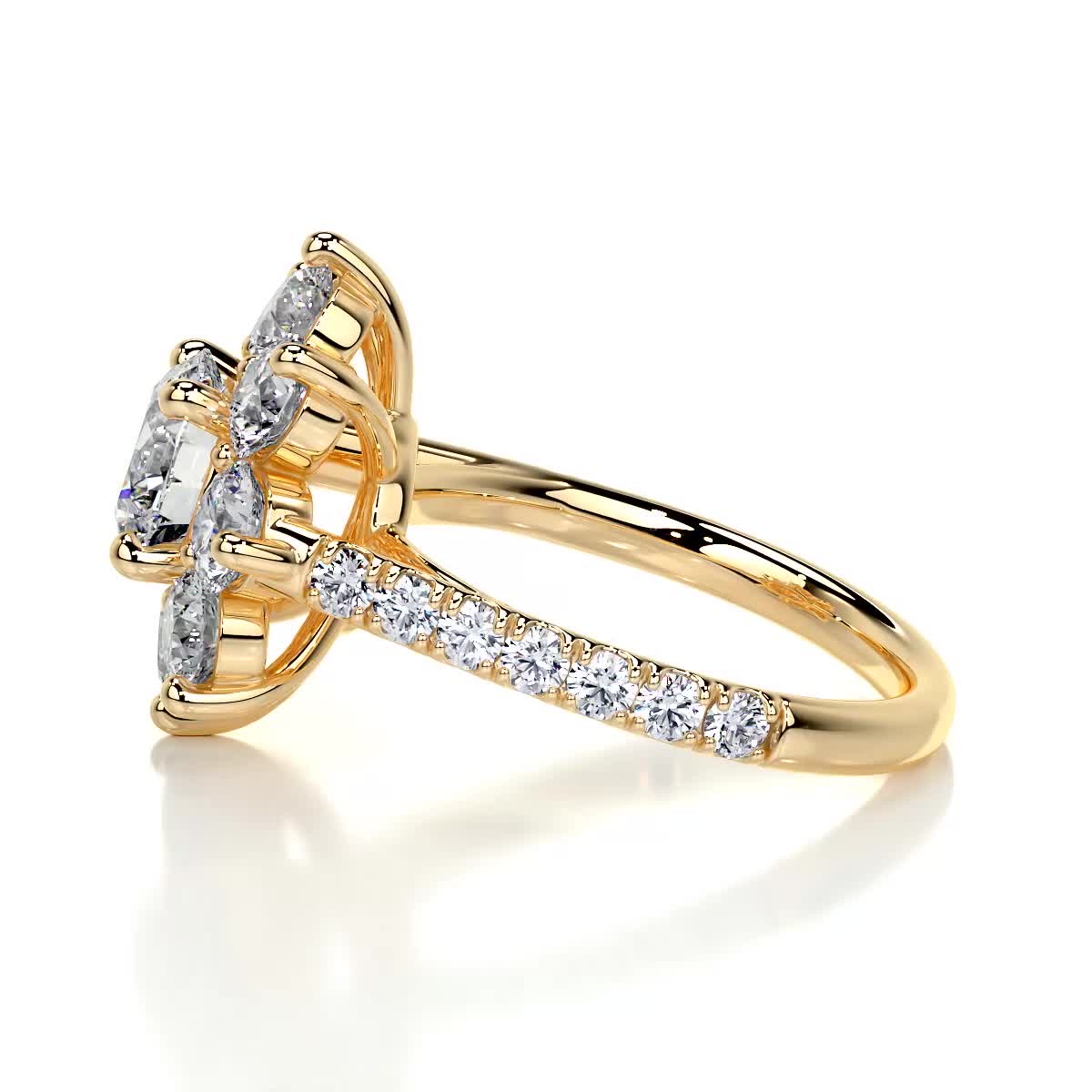 La Fleur Lab Grown Diamond Ring -18K Yellow Gold (RTS)、mySite、hinf8tx79