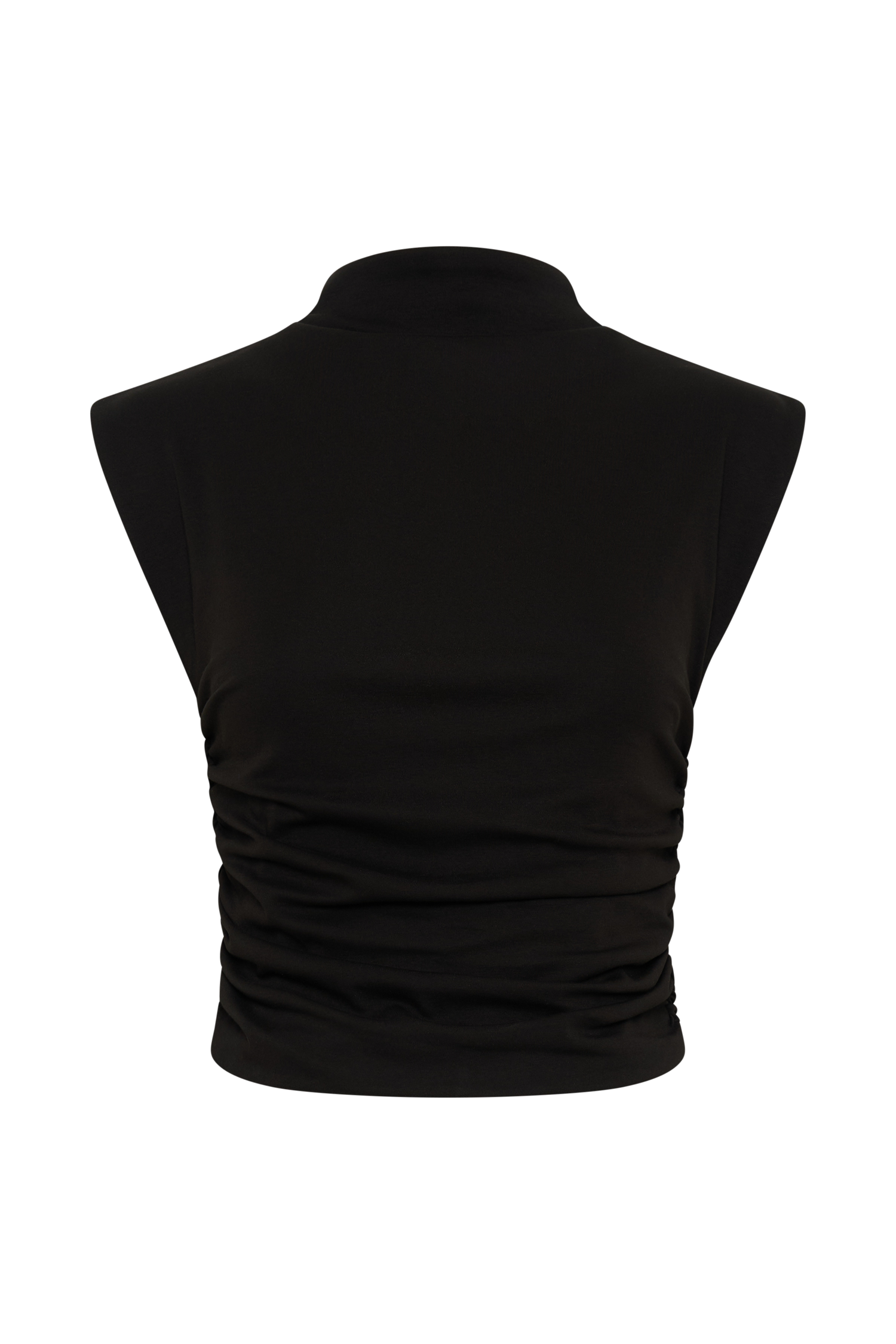 Ellia High Neck Sleeveless Top - Black、mySite、solidvoid