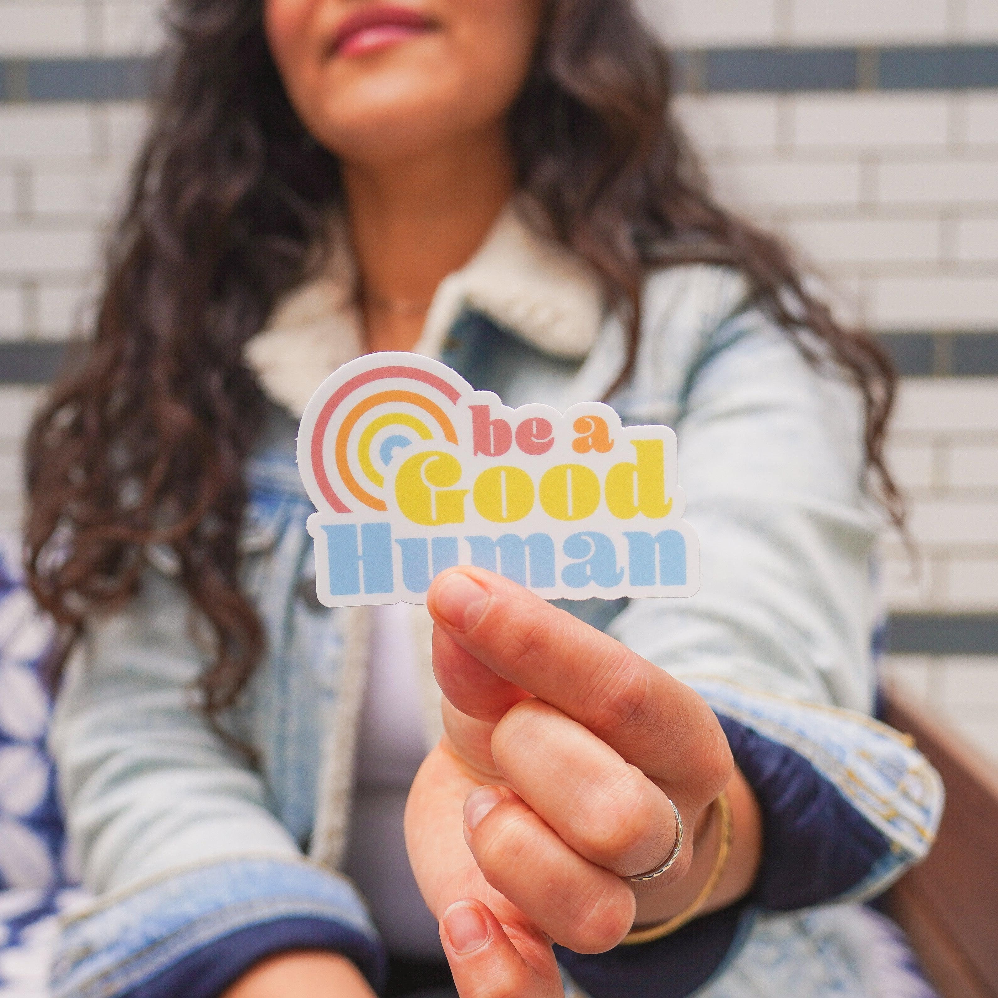  Be A Good Human Positivity Sticker、mySite、ghnorth