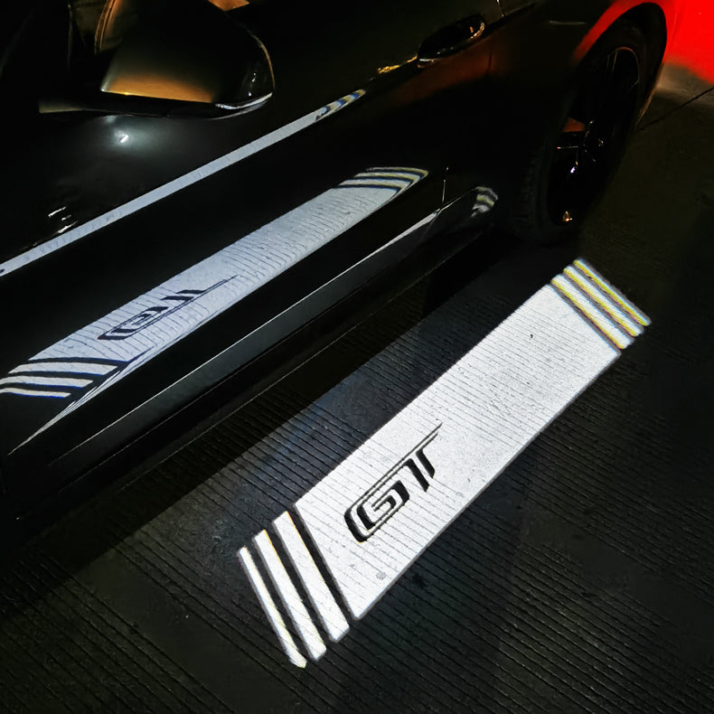 2x FordMustang 2013+ Mirror light (plug&play) - 5 Logos、mySite、nflplayoffbracketp