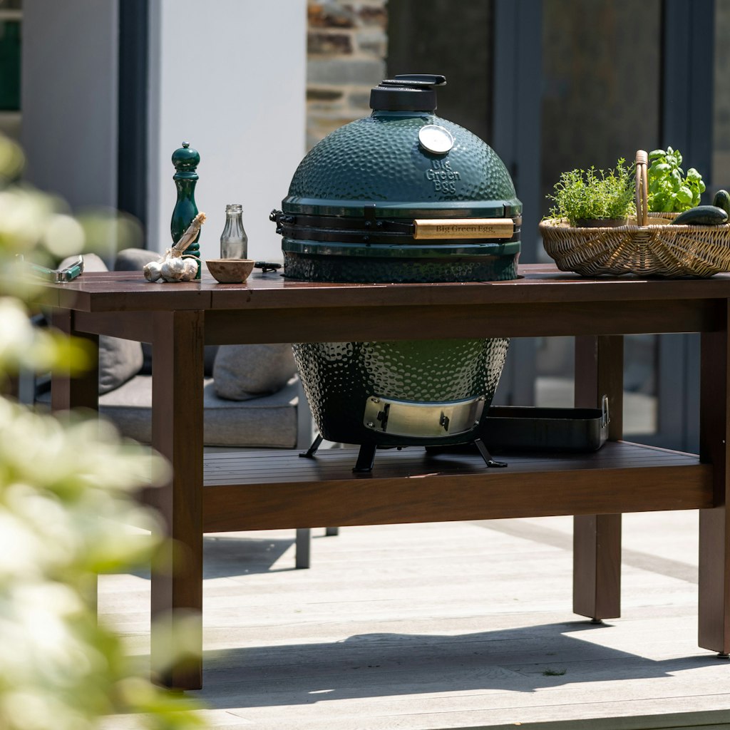 Big Green Egg Premium Royal Mahogany Table、mySite、noshort