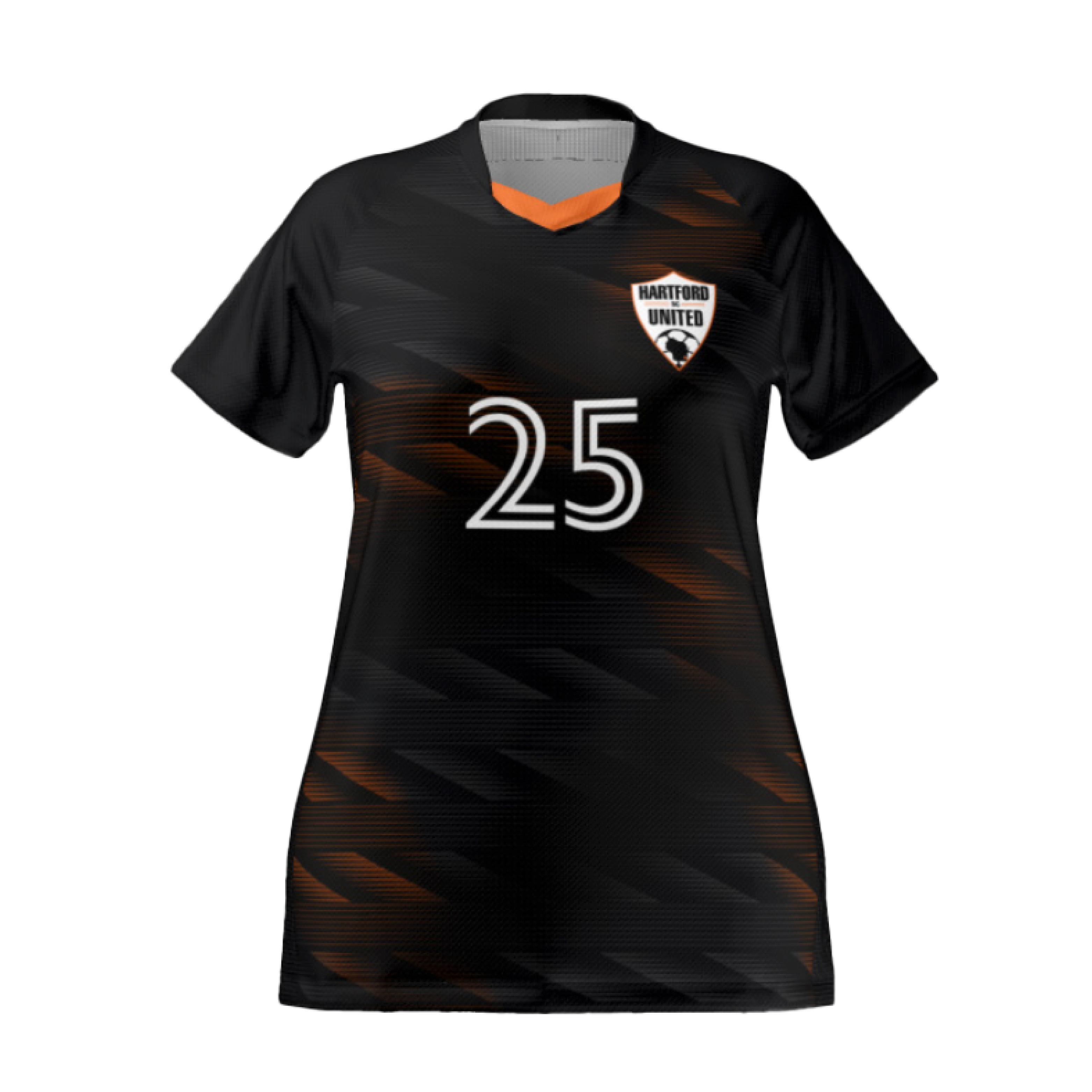 Teamatical Women's Custom Jersey Hartford United - Black、mySite、noshort