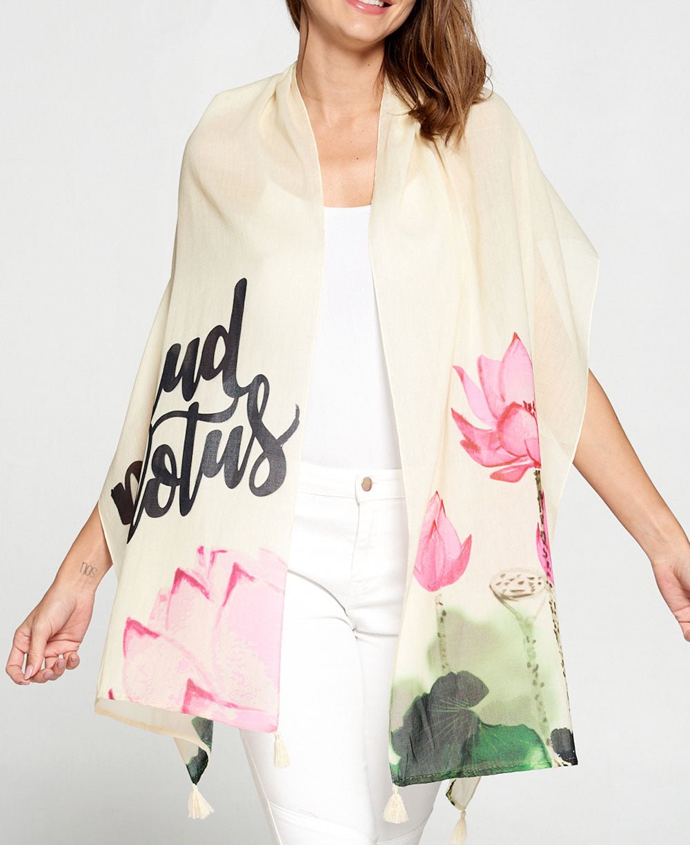 Artistic Print No Mud No Lotus Scarf、mySite、topwebapps