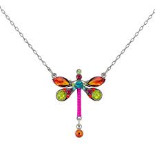 Petite Dragonfly Necklace Multicolor、mySite、g9winljtr