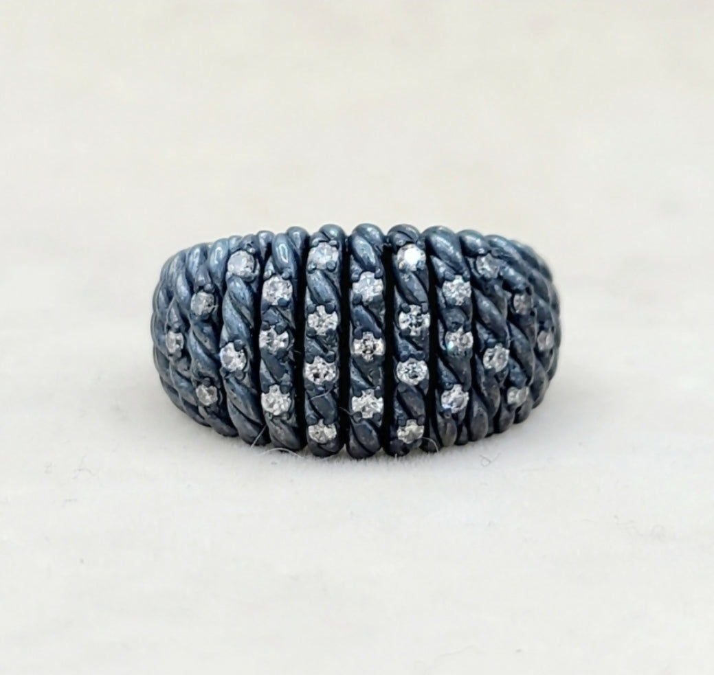 David Yurman Tempo Ring Black Rhodium & Diamonds、mySite、hinf8tx79