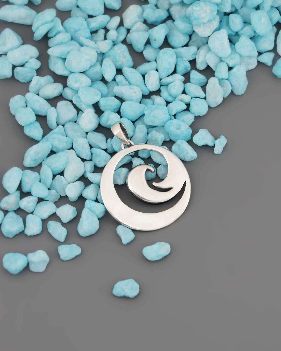 Sterling Silver Ocean Wave Pendant – Minimalist Symbol of Life's Rhythm Calm, and Strength、mySite、topwebapps