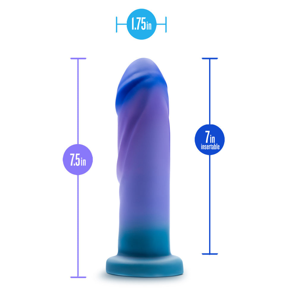 Avant By Blush® | Midnight Rendezvous Artisan 7.5 Inch Dildo – Crafted With Purio® Liquid Silicone Wrapped In UltraSilk® – Ocean Blue、mySite、bottomscart