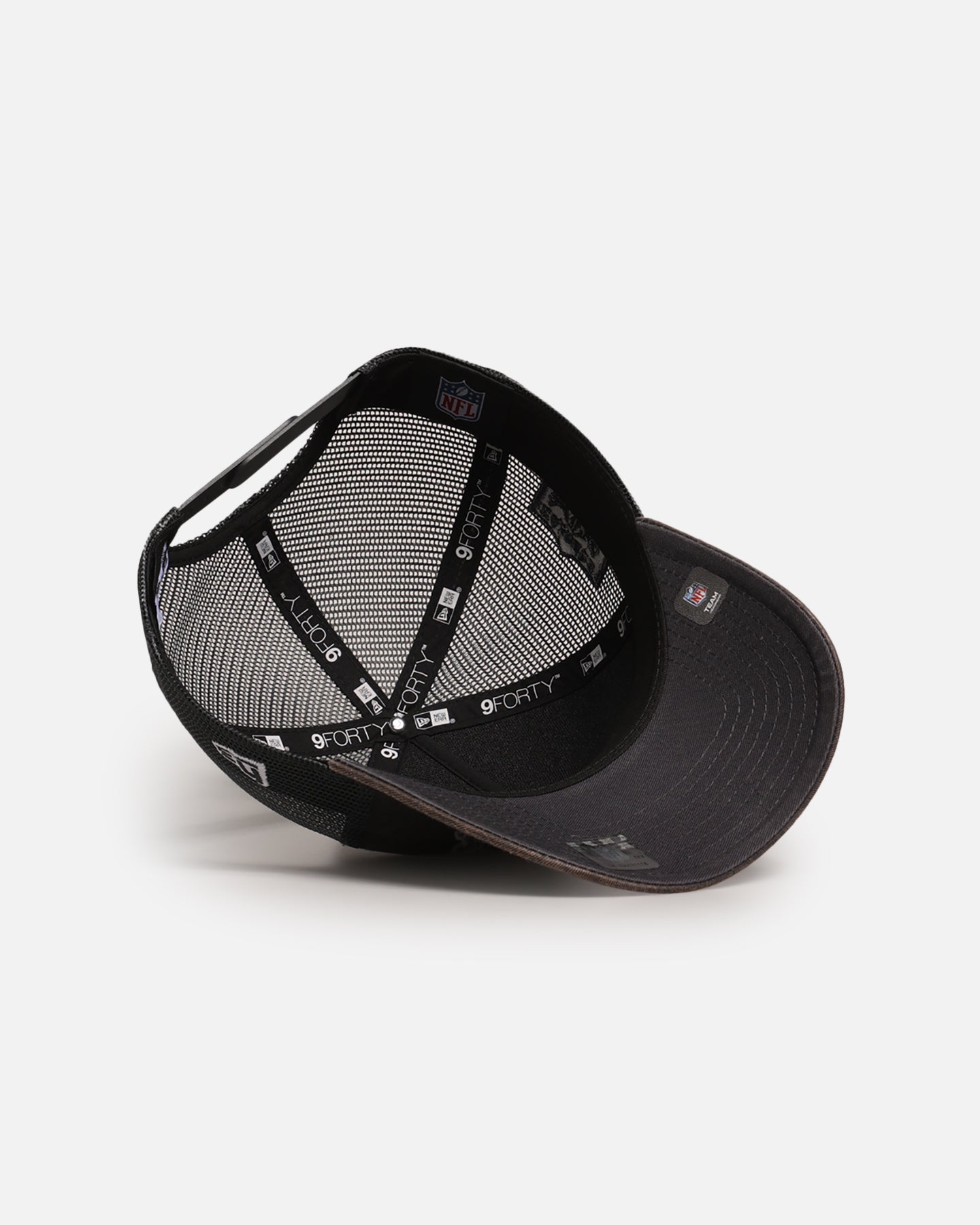 New Era Las Vegas Raiders 'Washed Fray' 9FORTY A-Frame Trucker Snapback Washed Grey、mySite、zt4zffjzw