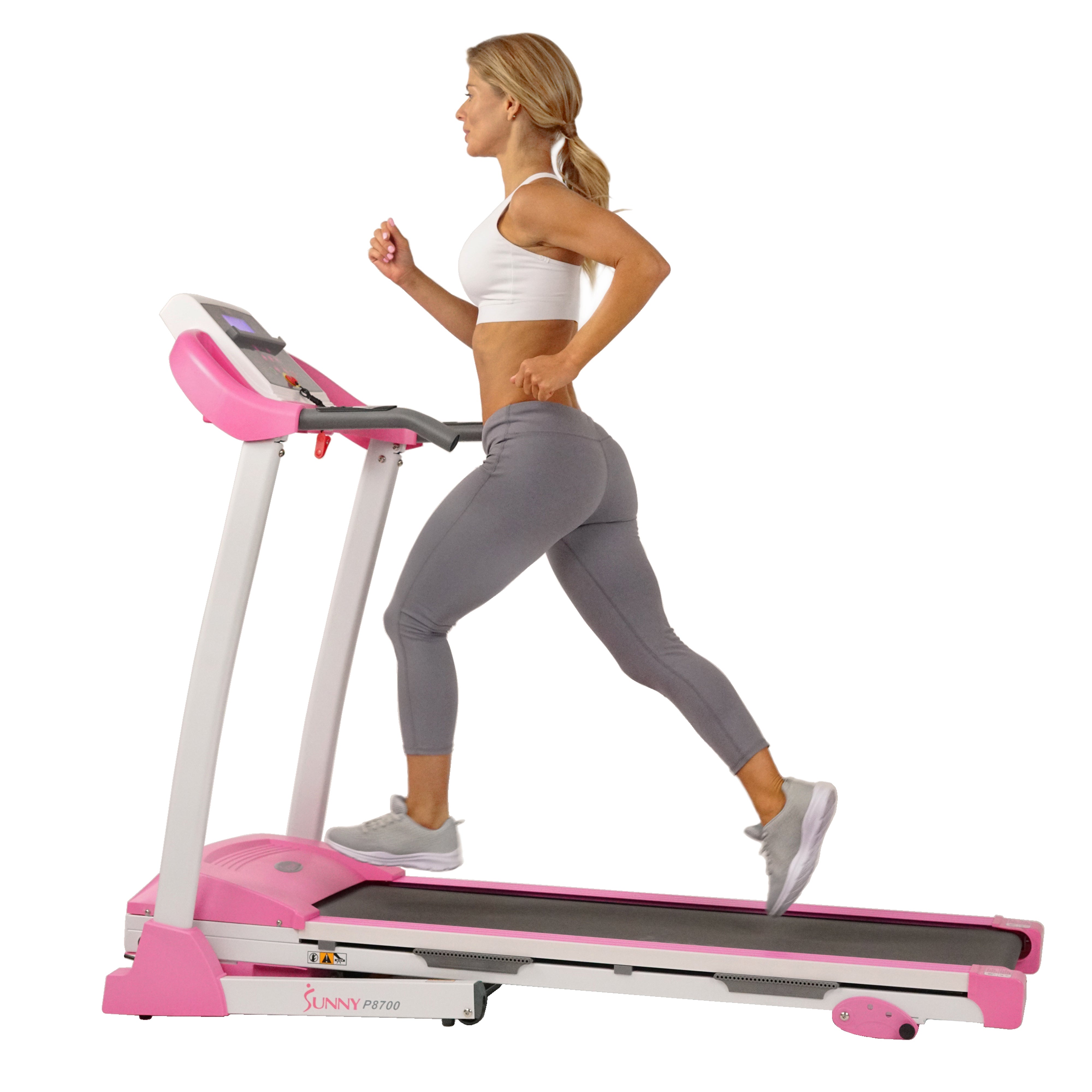  Pink Treadmill w/ Manual Incline and LCD Display、mySite、ghnorth