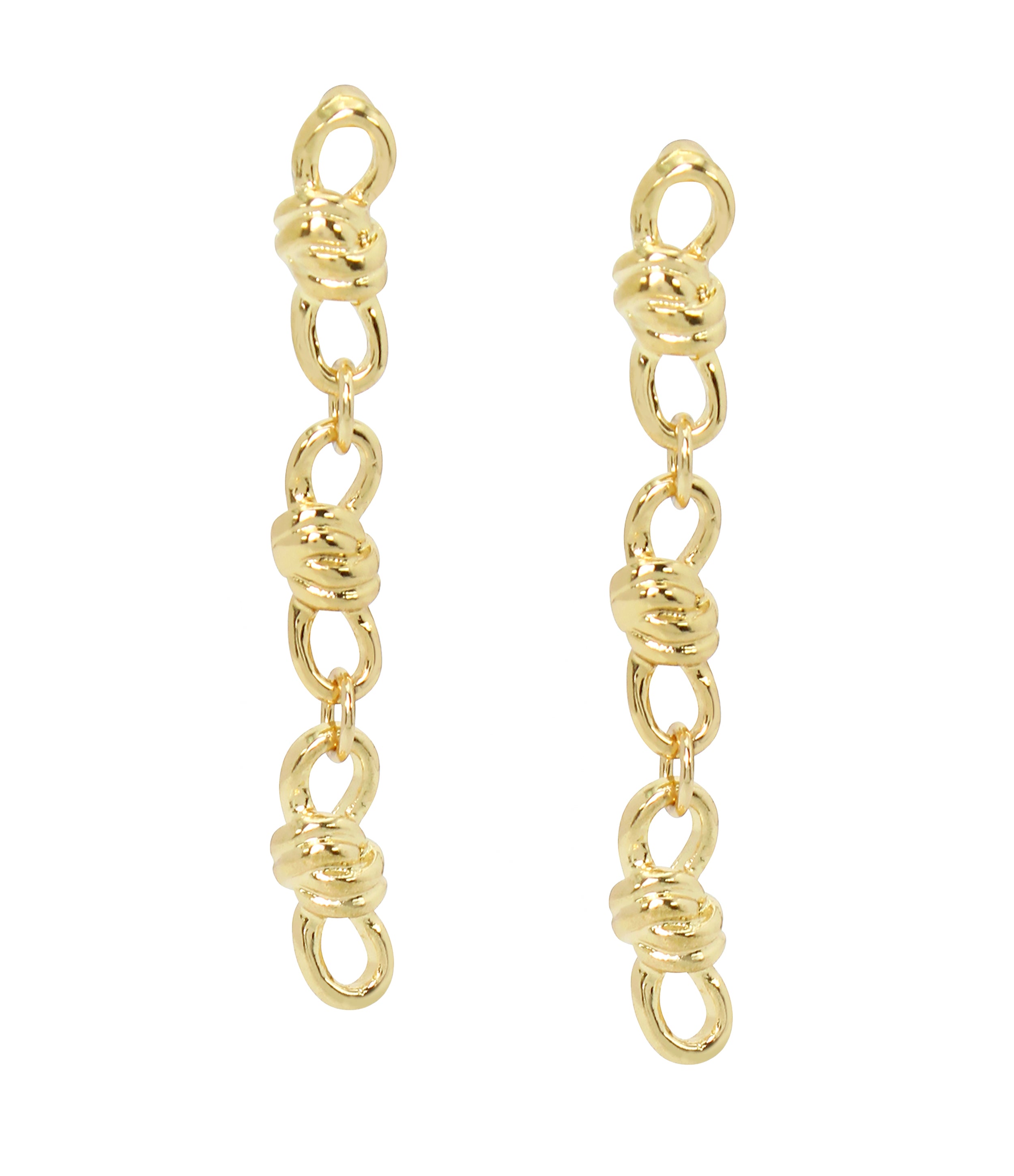 KNOT LINEAR EARRINGS GOLD、mySite、dreamappss