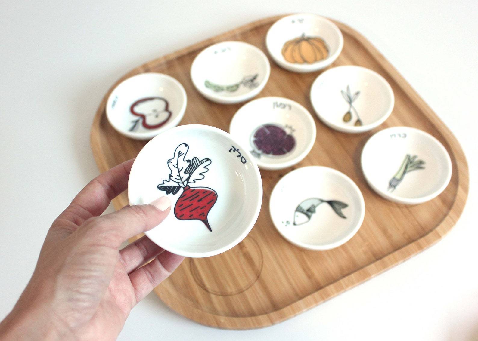 Modern Rosh Hashanah Seder Plate - Colorful、mySite、topwebapps