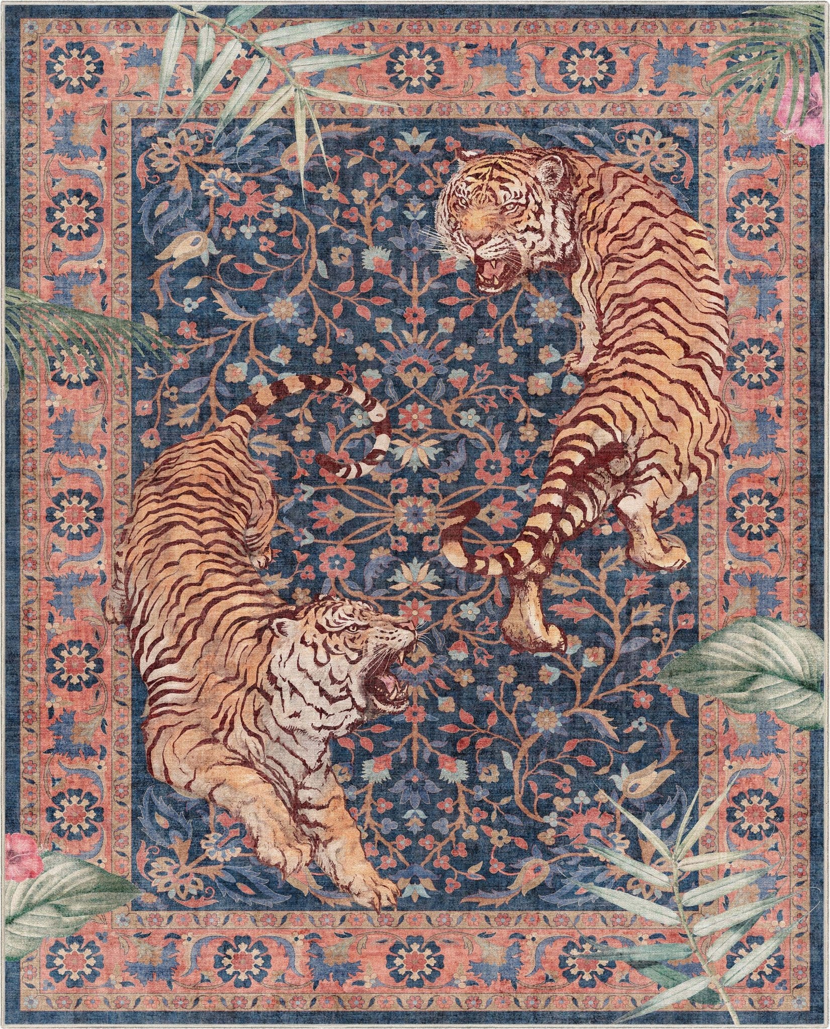 Apollo Botanical Floral Rug for Living Room, Dining Room, Bedroom and Kitchen、mySite、gigharbornorthrealestate