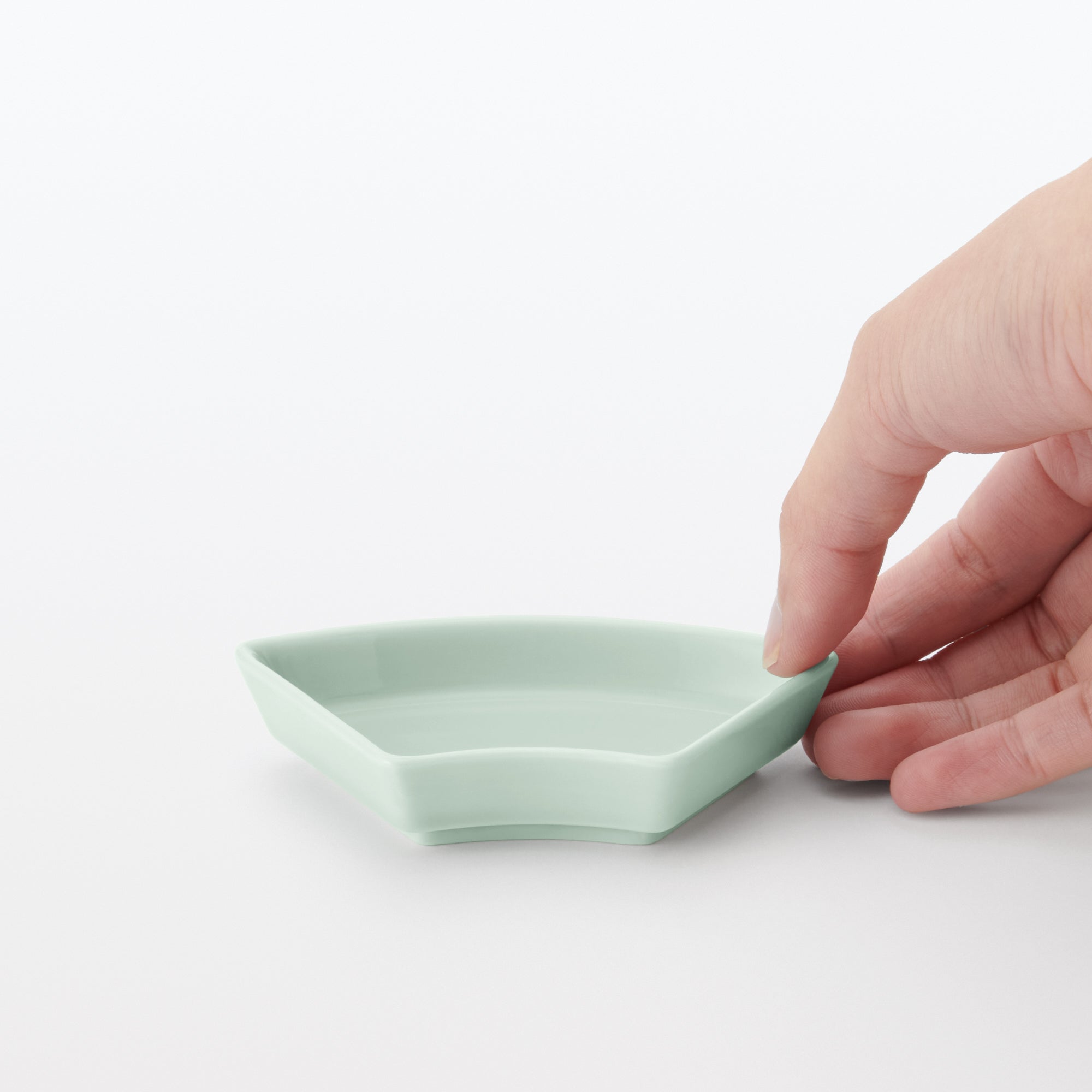  Hasami Ware Lucky Small Plate - Fan - Light Aqua、mySite、sugarbowlscore