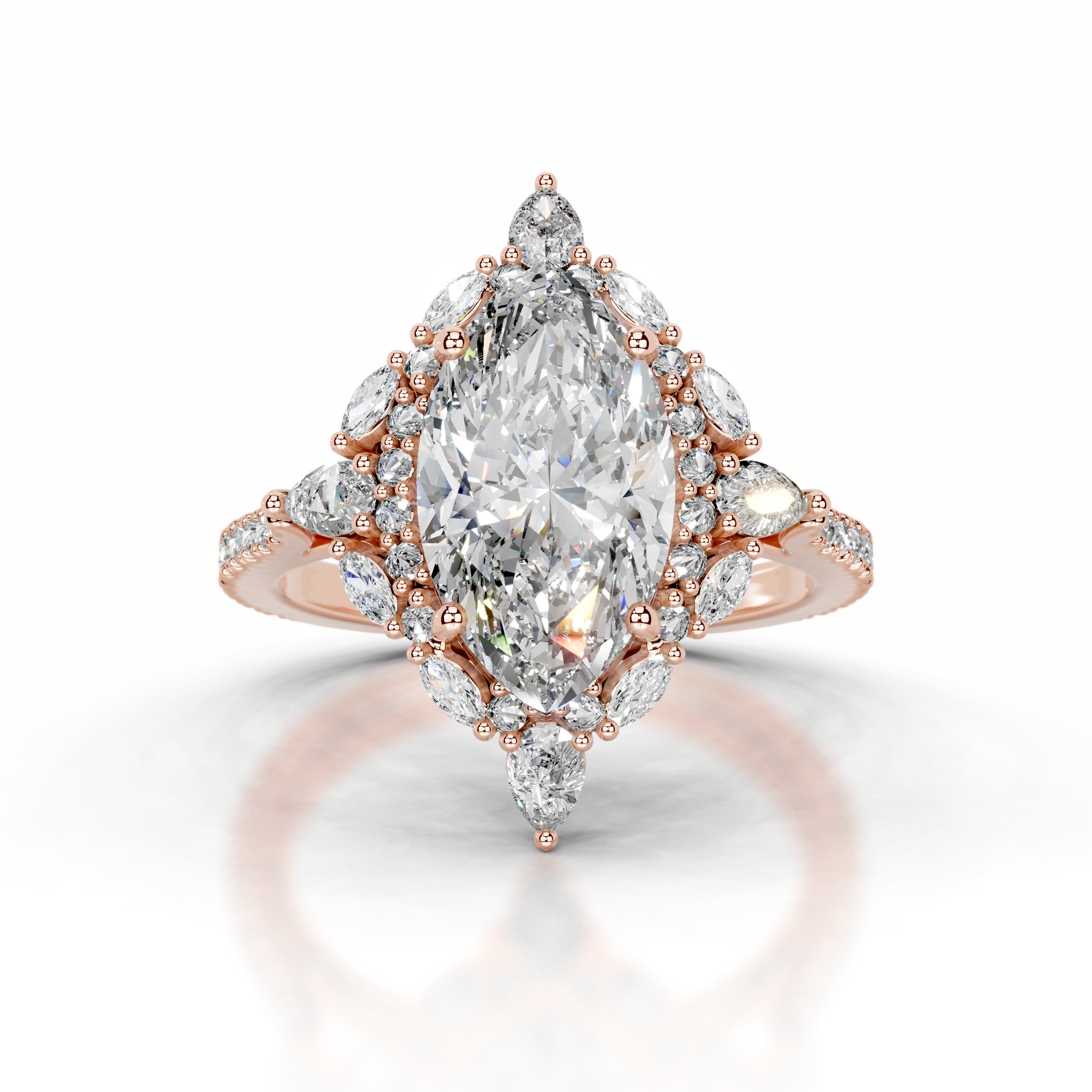 Fernanda Diamond Engagement Ring - 14K Rose Gold、mySite、hinf8tx79
