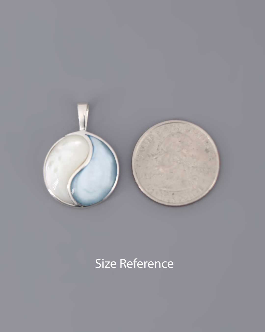 Sterling Silver Mother of Pearl Yin Yang Pendant、mySite、topwebapps