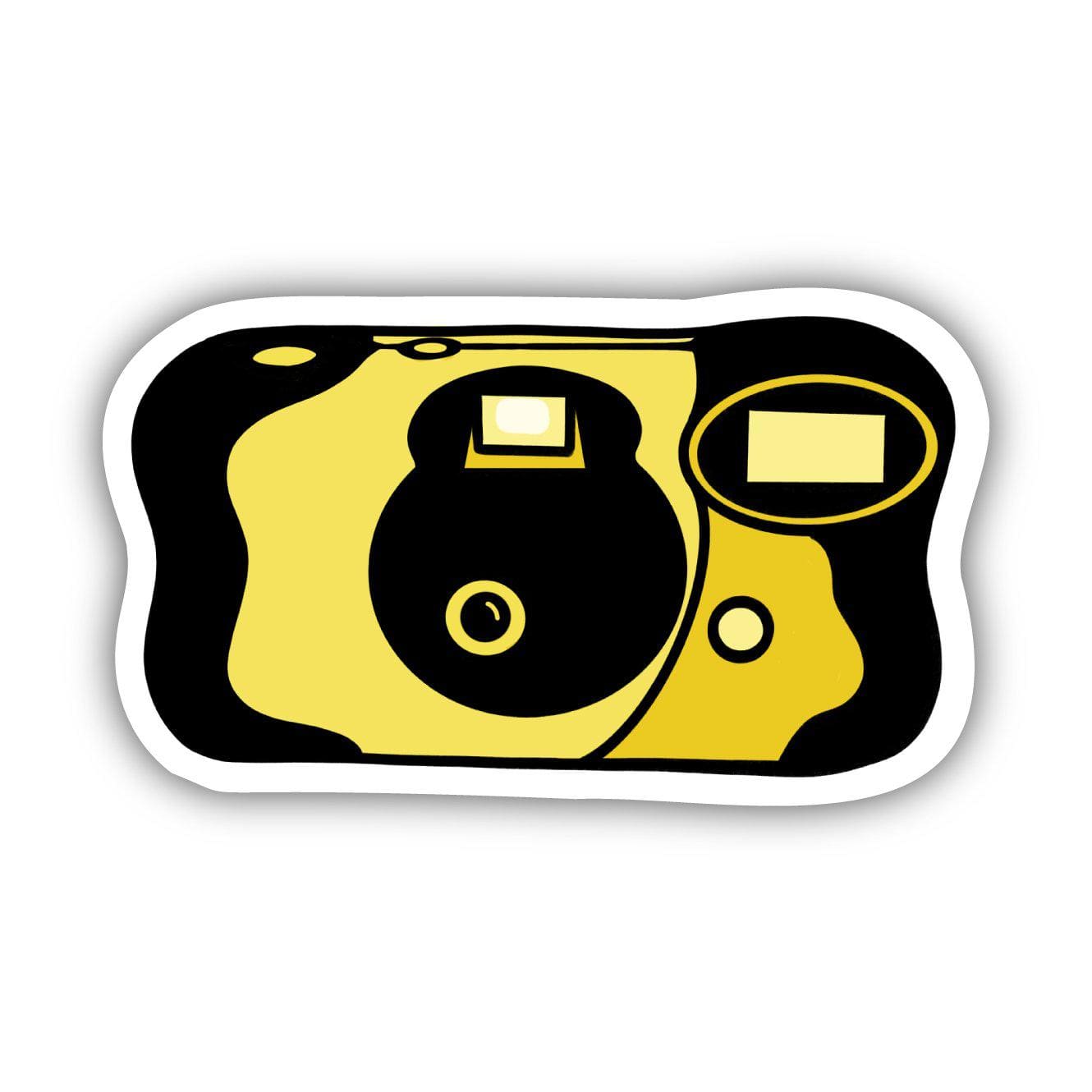  Yellow Disposable Camera Aesthetic Sticker、mySite、elrpsem3k