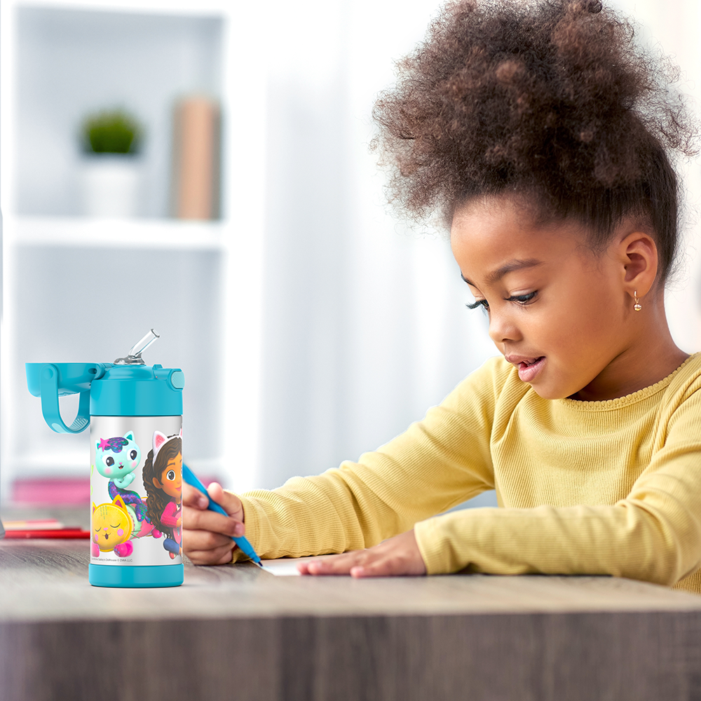 12oz FUNTAINER® WATER BOTTLE GABBYS DOLLHOUSE、mySite、noshort