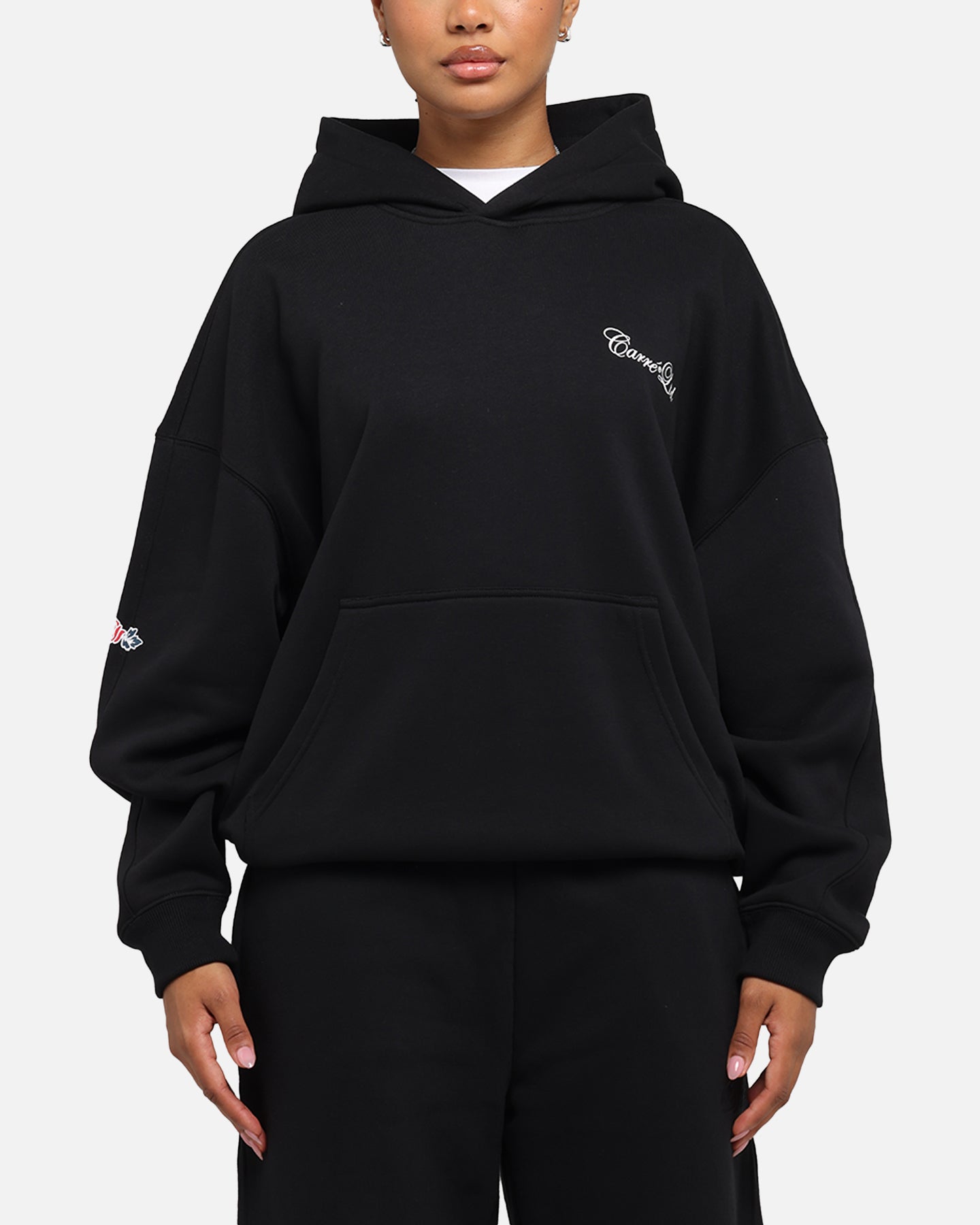 Carre Rosebud Oversized Hoodie Black、mySite、zt4zffjzw