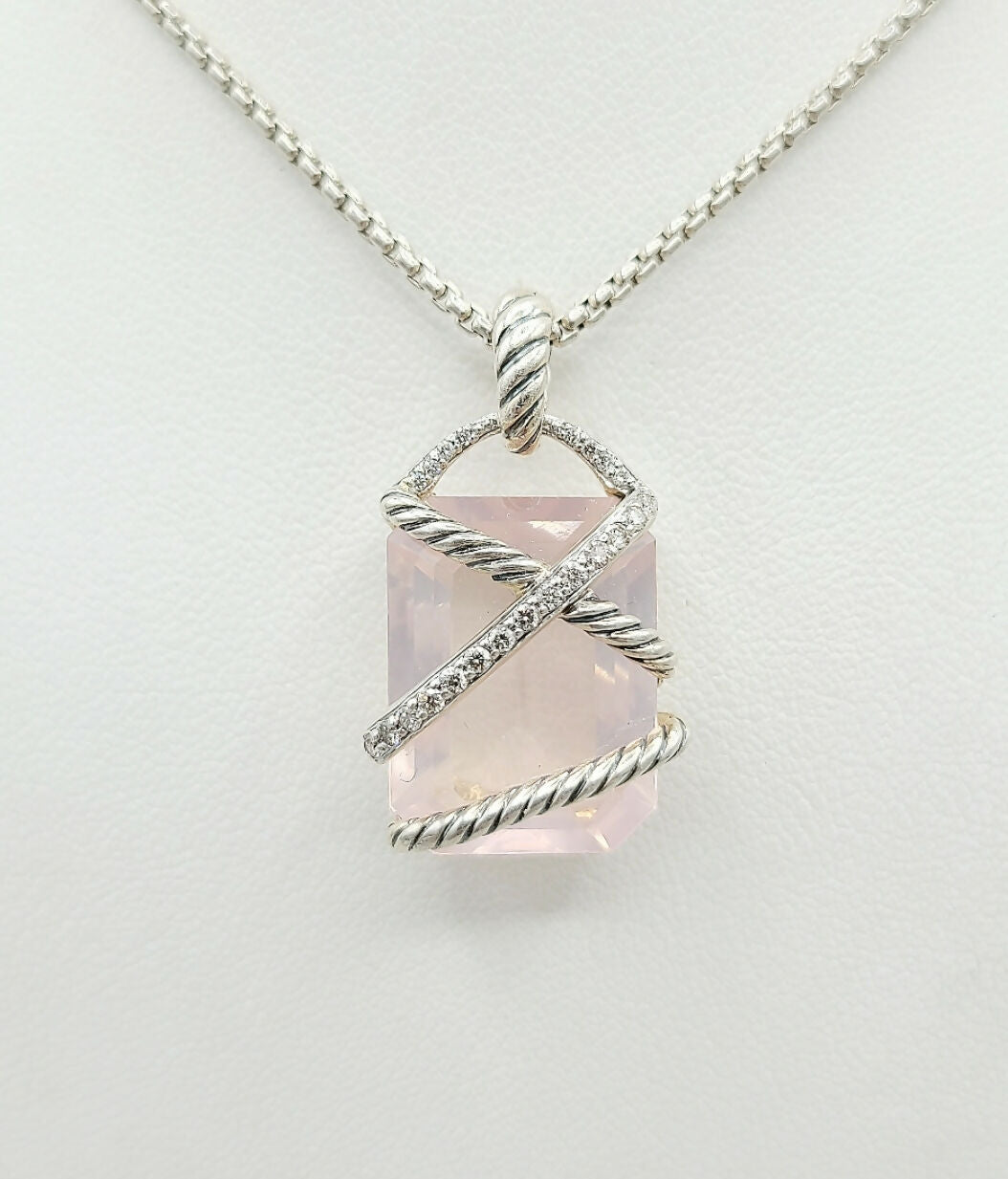 David Yurman Cable Wrap Pendant Necklace Rose Quartz、mySite、hinf8tx79