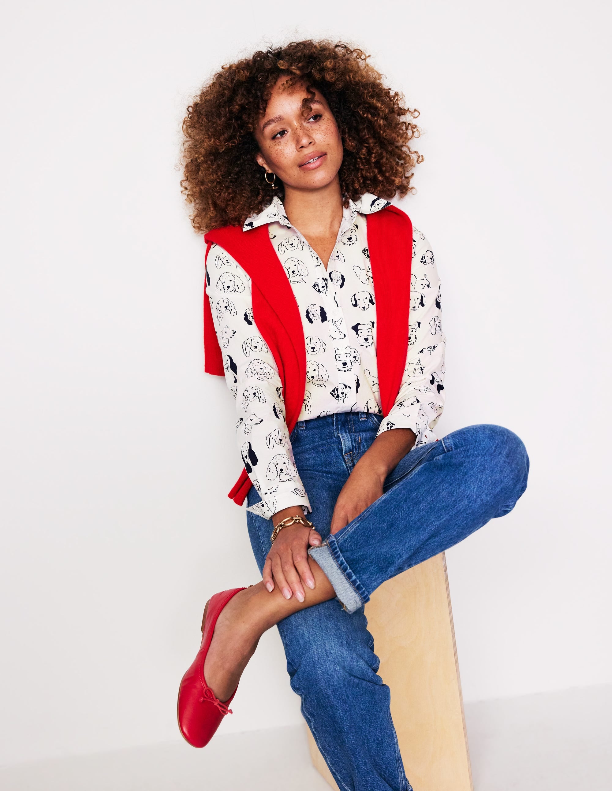  Sienna Cotton Shirt-Ivory, Dogs、mySite、ashleygrahame