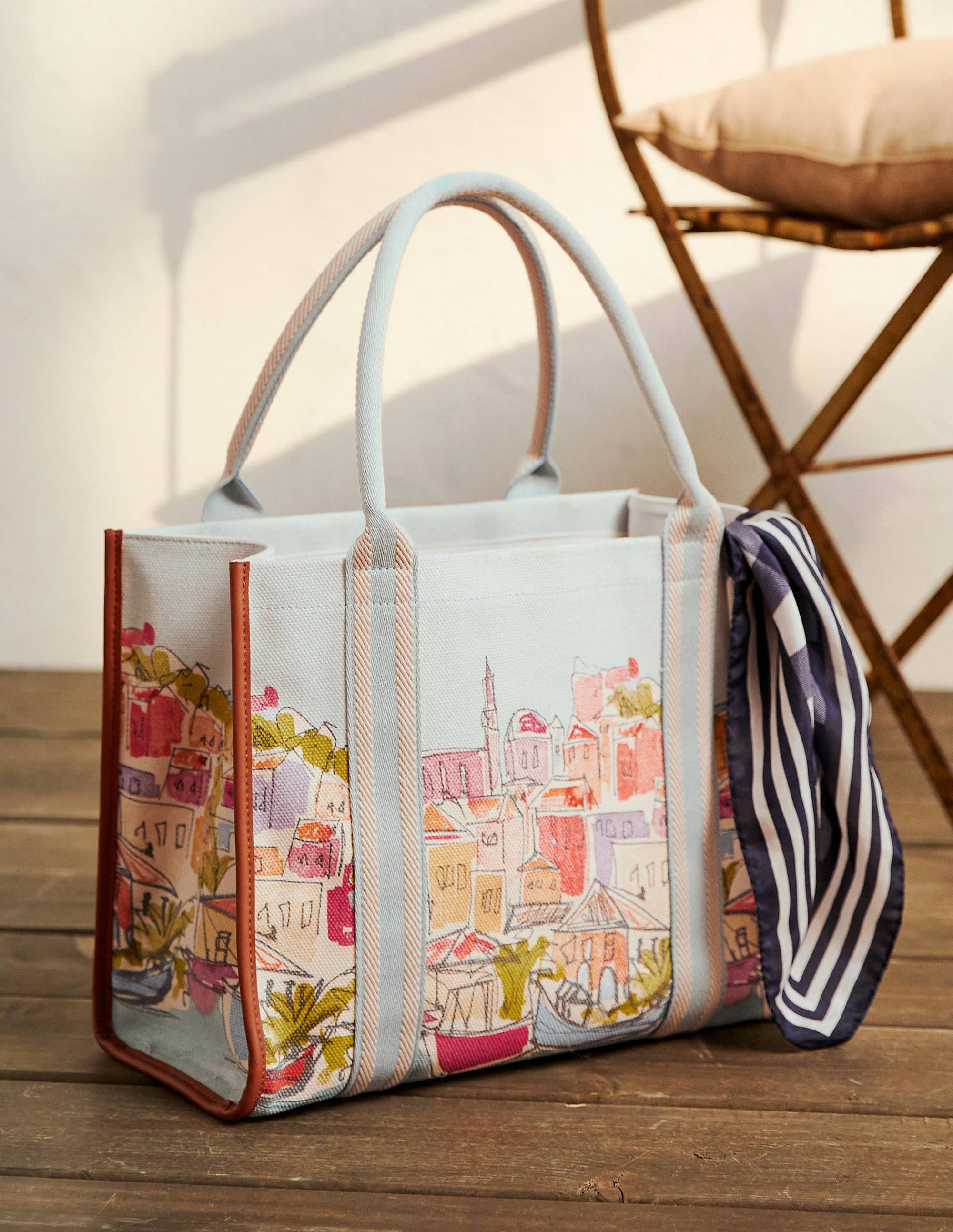  Tilda Canvas Tote Bag-Rainbow Village、mySite、ashleygrahame