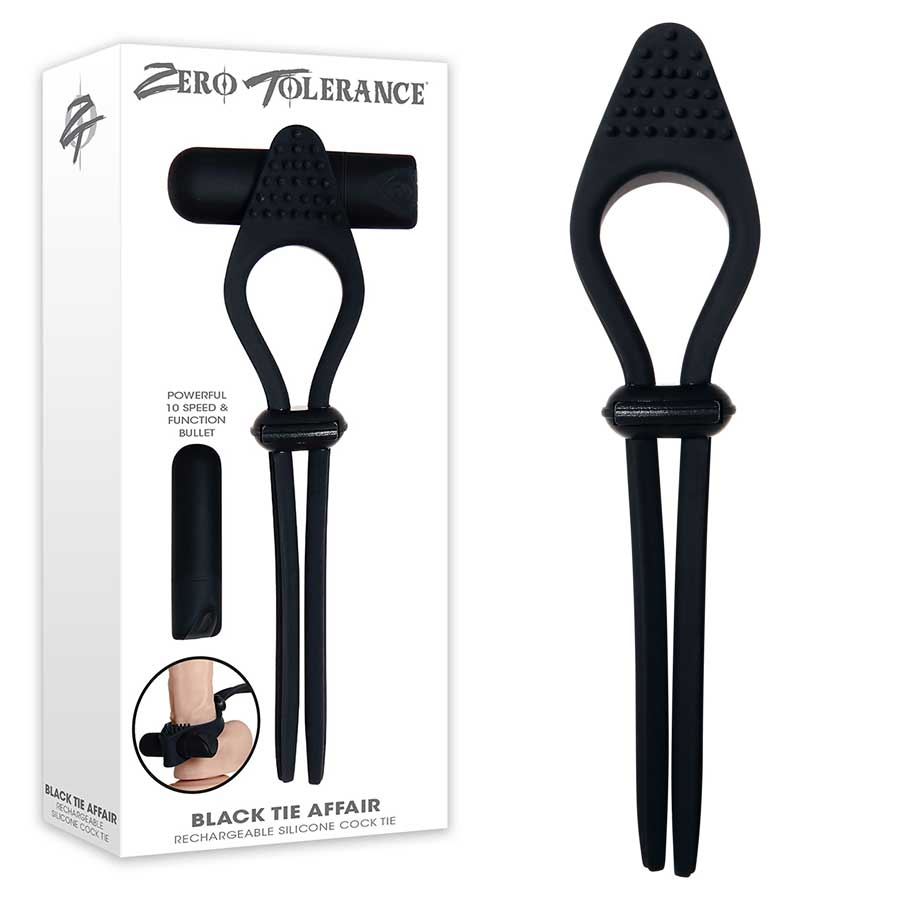 Zero Tolerance Silicone Adjustable Tie Affair Vibrating Black Cock Ring、mySite、bottomscart
