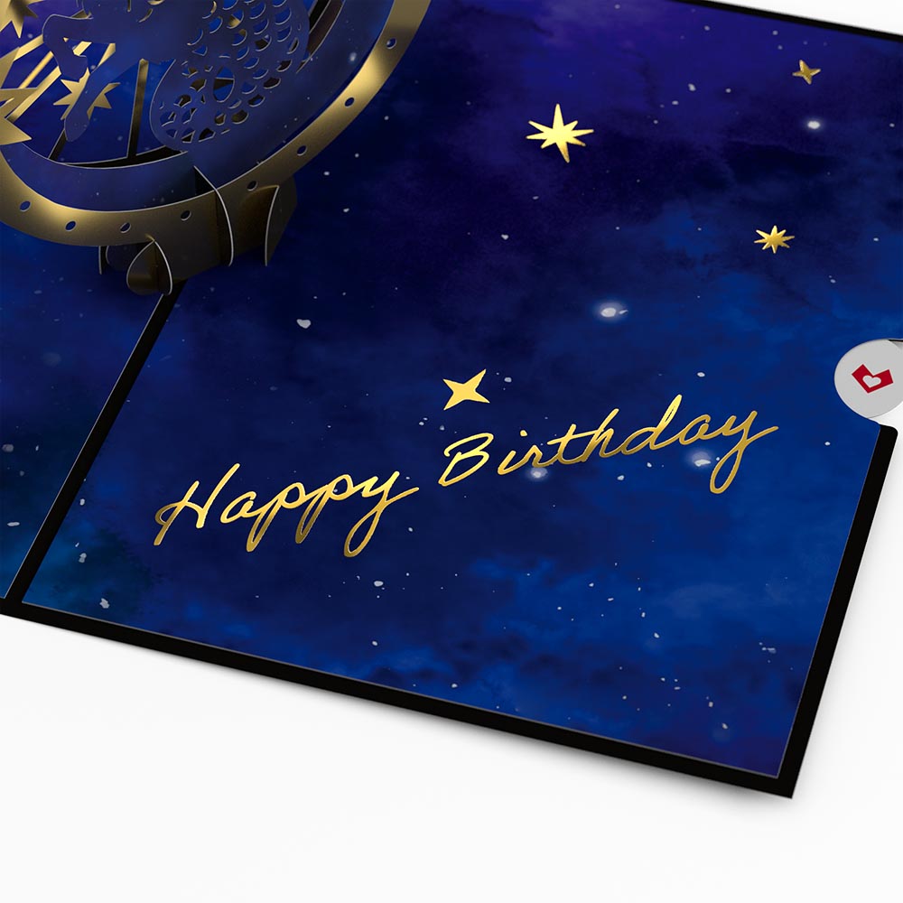 Capricorn Zodiac Birthday Pop-Up Card、mySite、solidvoid