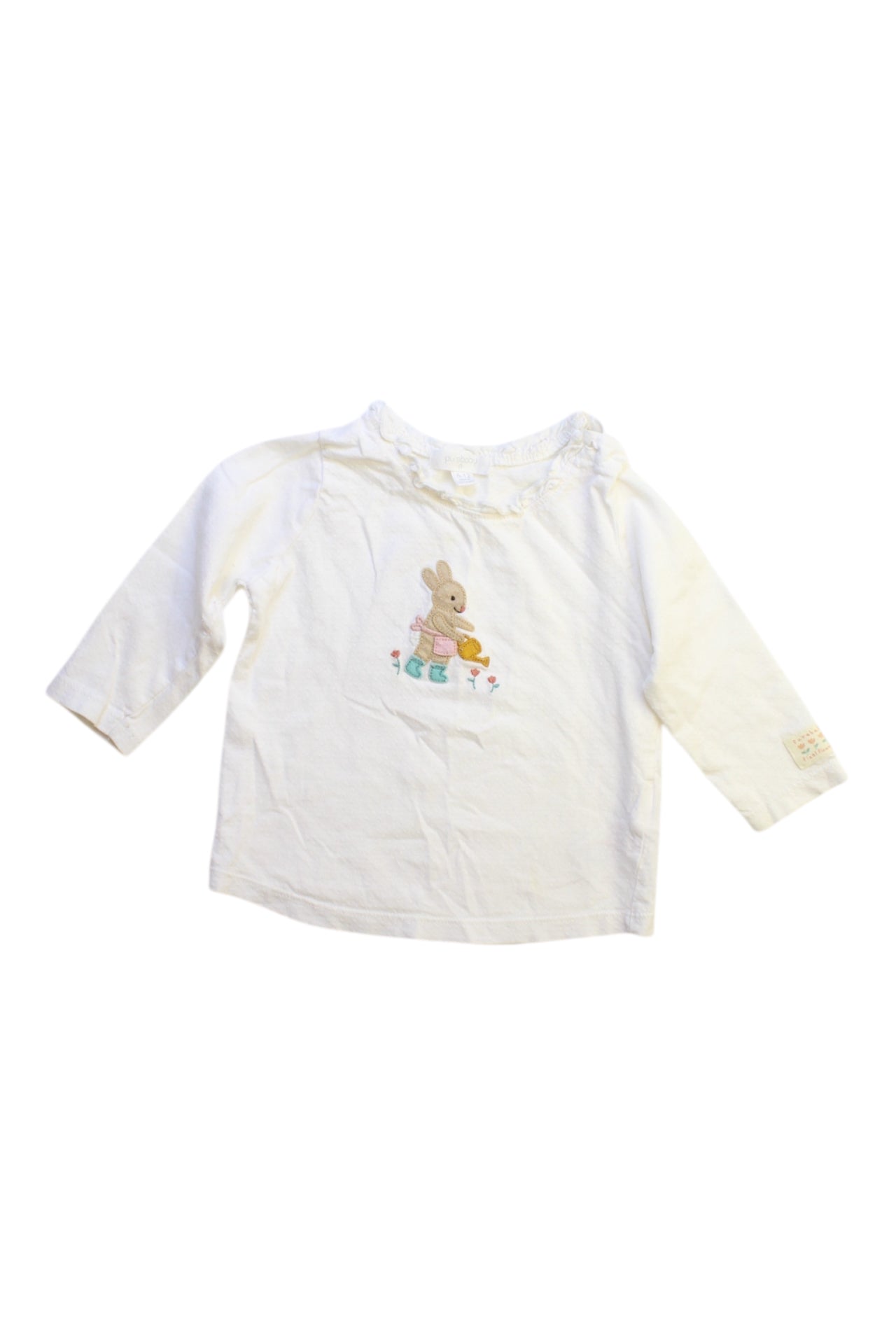 Purebaby Embroidered Bunny Top 6-12M、mySite、g9winljtr