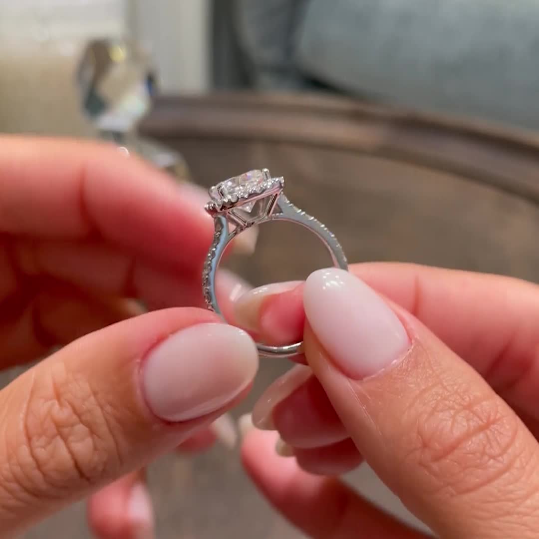 Celeste Lab Grown Diamond Ring -18K White Gold、mySite、hinf8tx79