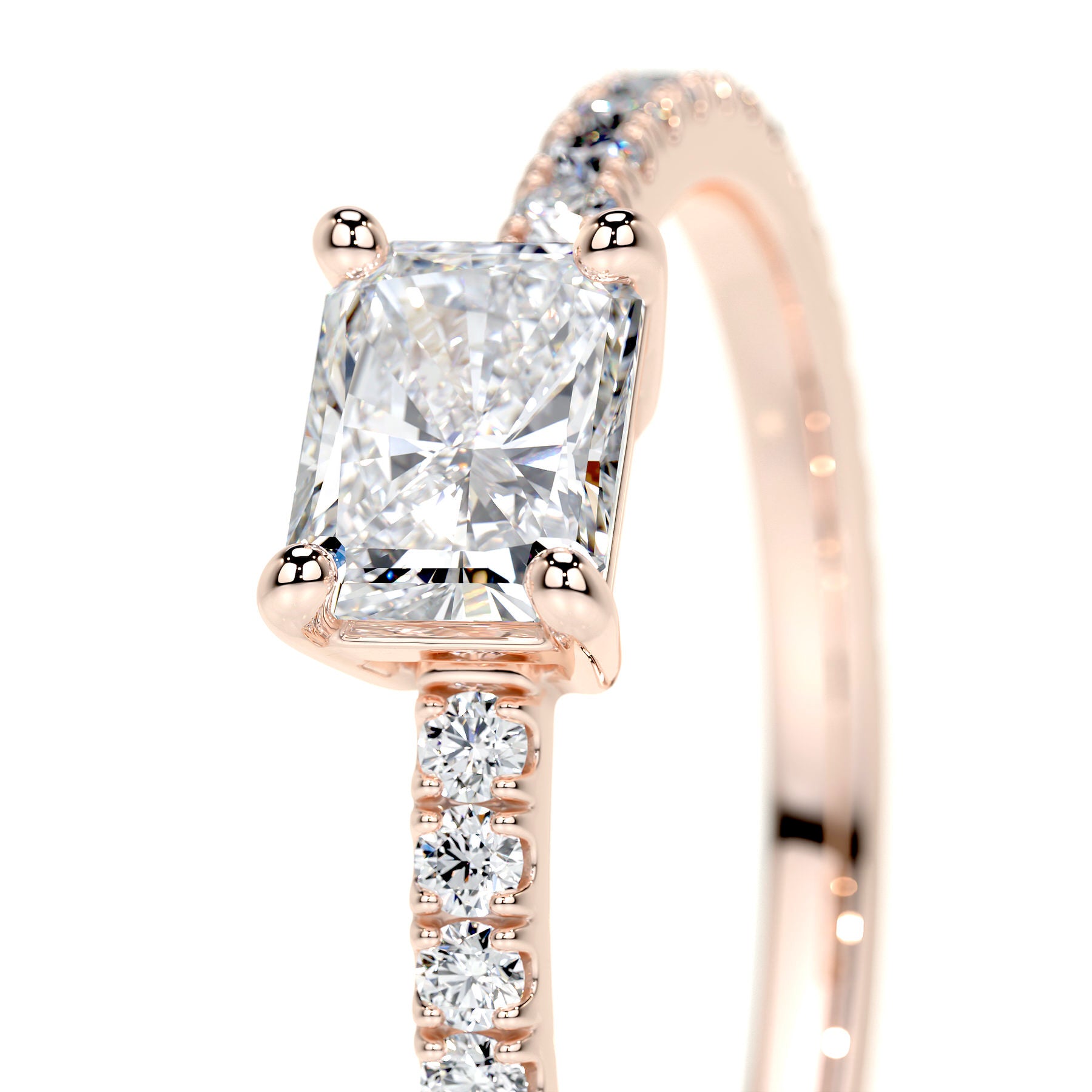 Chloe Radiant Lab Grown Stacking Ring (0.75 Carat) - 14K Rose Gold、mySite、hinf8tx79