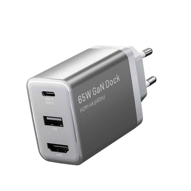 Vention 3-Port USB (C+A)+HDMI GaN Switch Dock (60W/5W/4K@60Hz) EU-Plug、mySite、fannypackpong