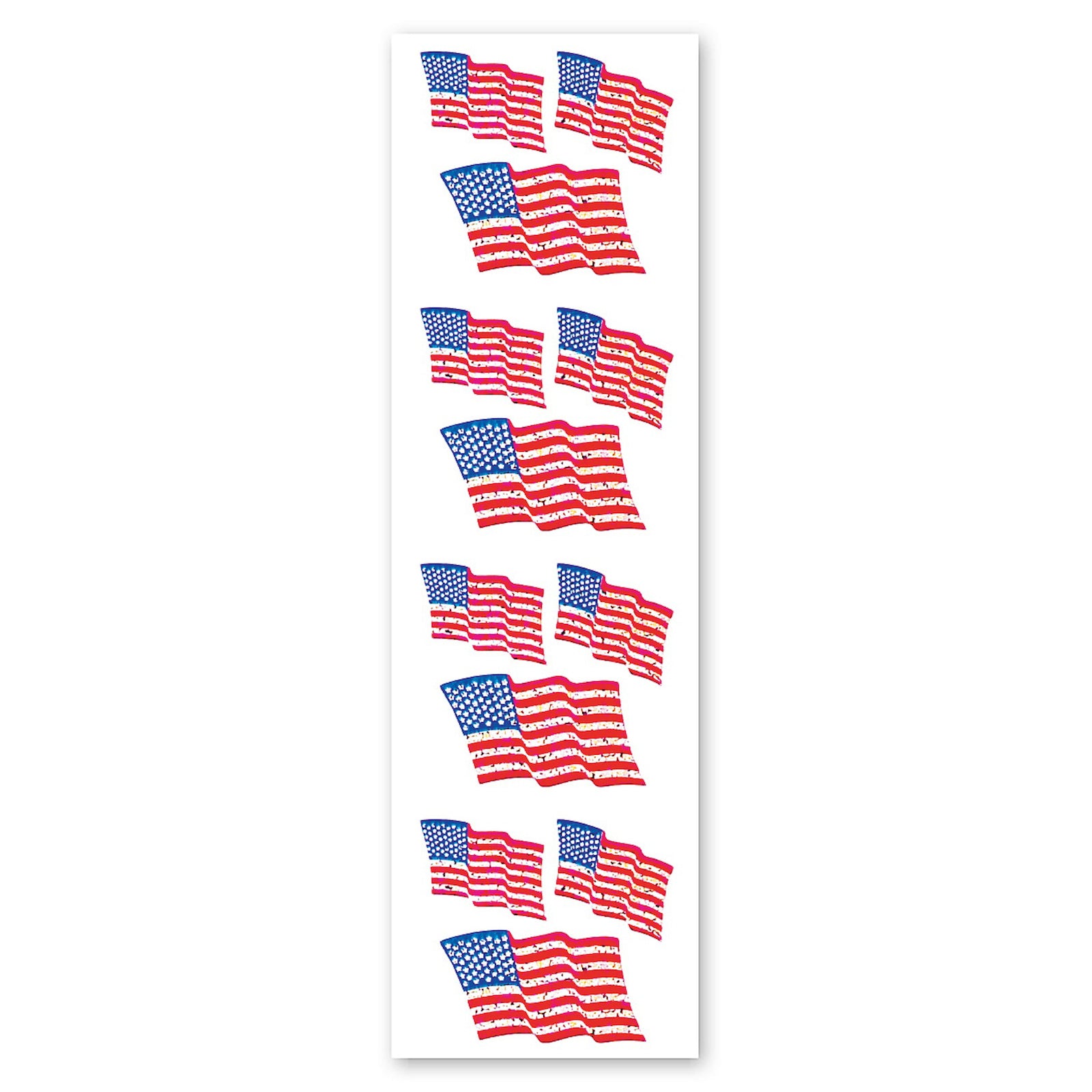  American Flags Sparkly Prismatic Stickers - Packaged、mySite、ghnorth