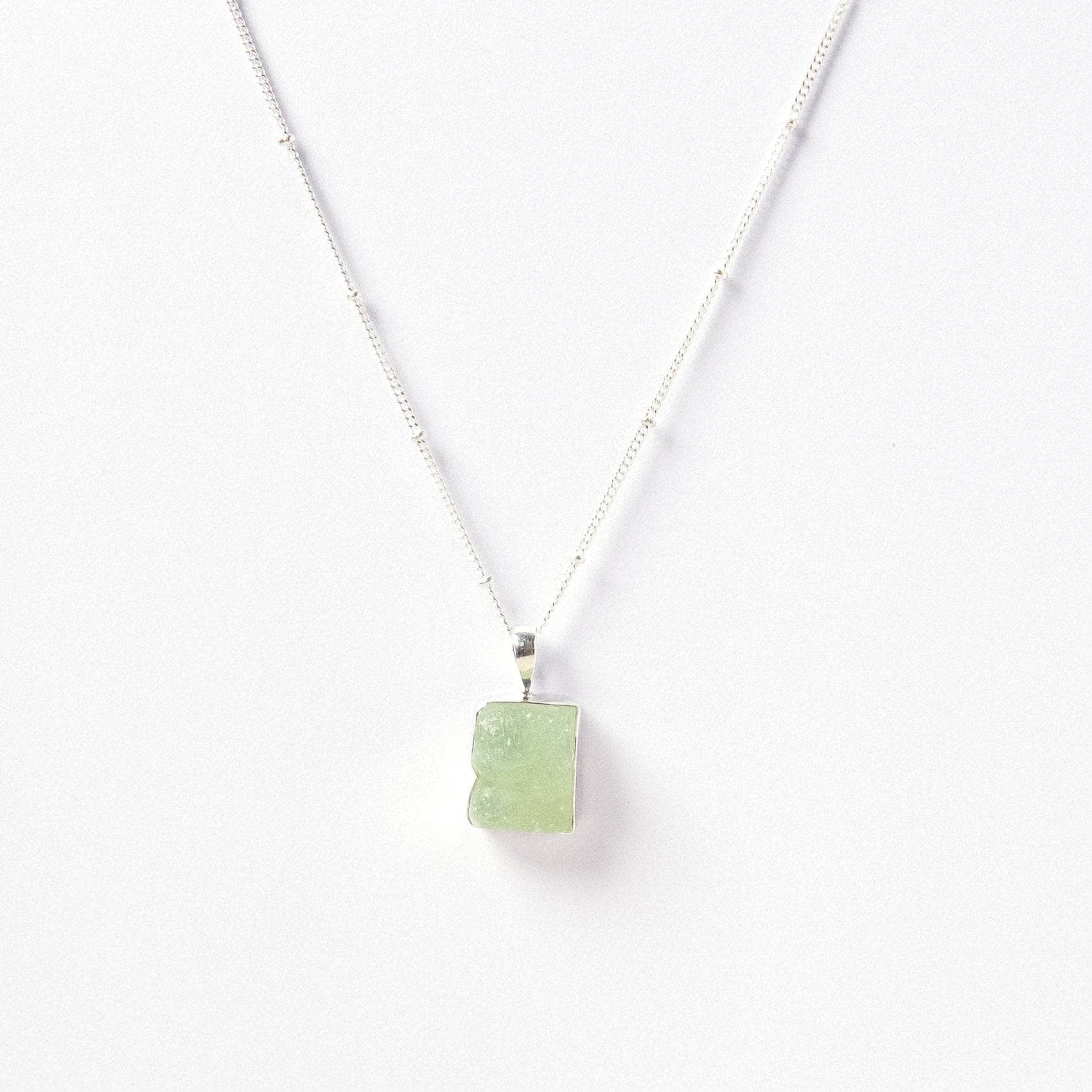 Prehnite Raw Crystal Necklace、mySite、hinf8tx79