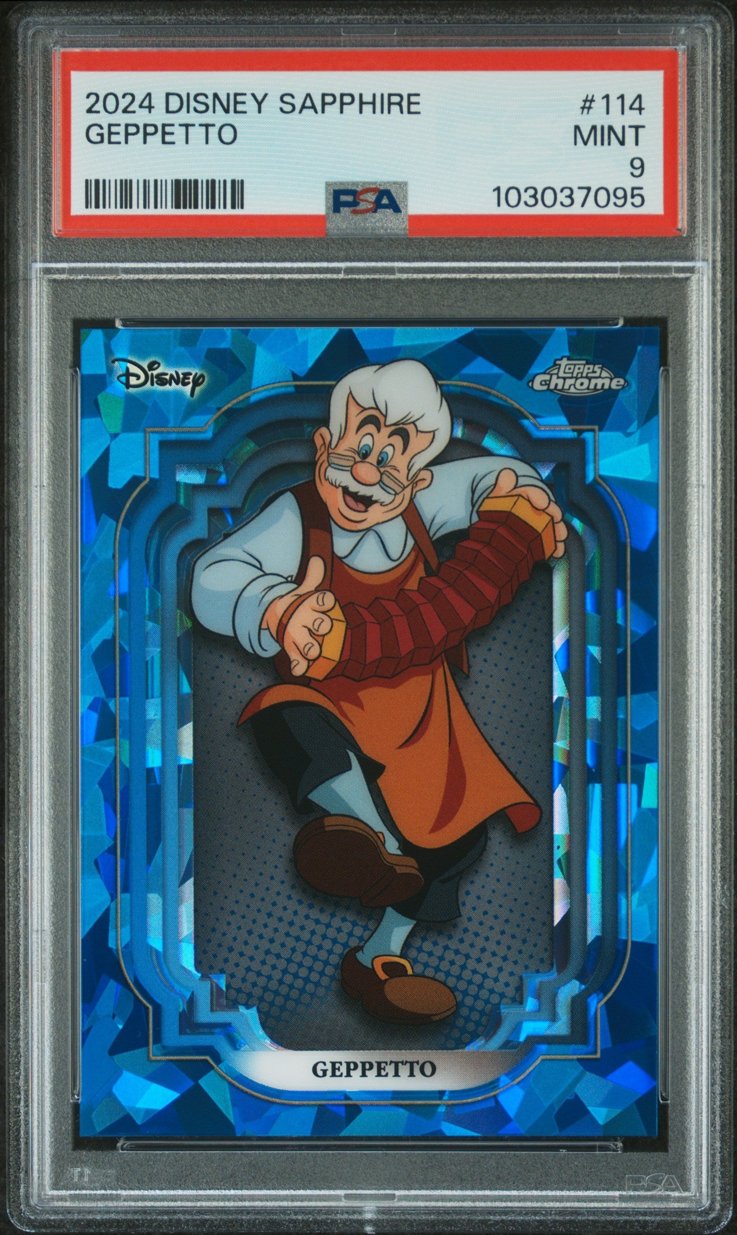 Geppetto #114 PSA 9 Topps Chrome Disney Sapphire Edition 2024、mySite、waistdrama