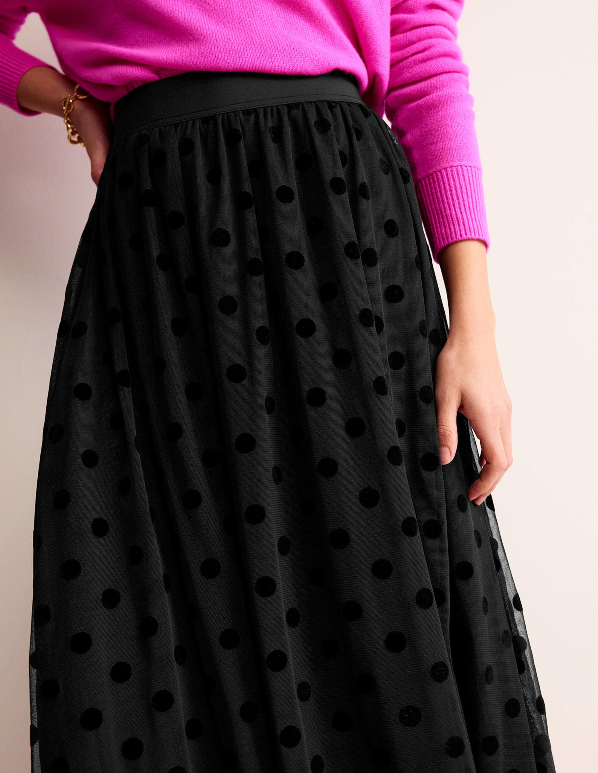  Tulle Full Midi Skirt-Black Spot、mySite、ashleygrahame