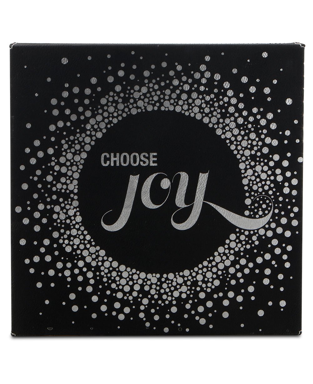 Choose Joy Leatherette Black and Silver Inspirational Wall Hanging、mySite、topwebapps