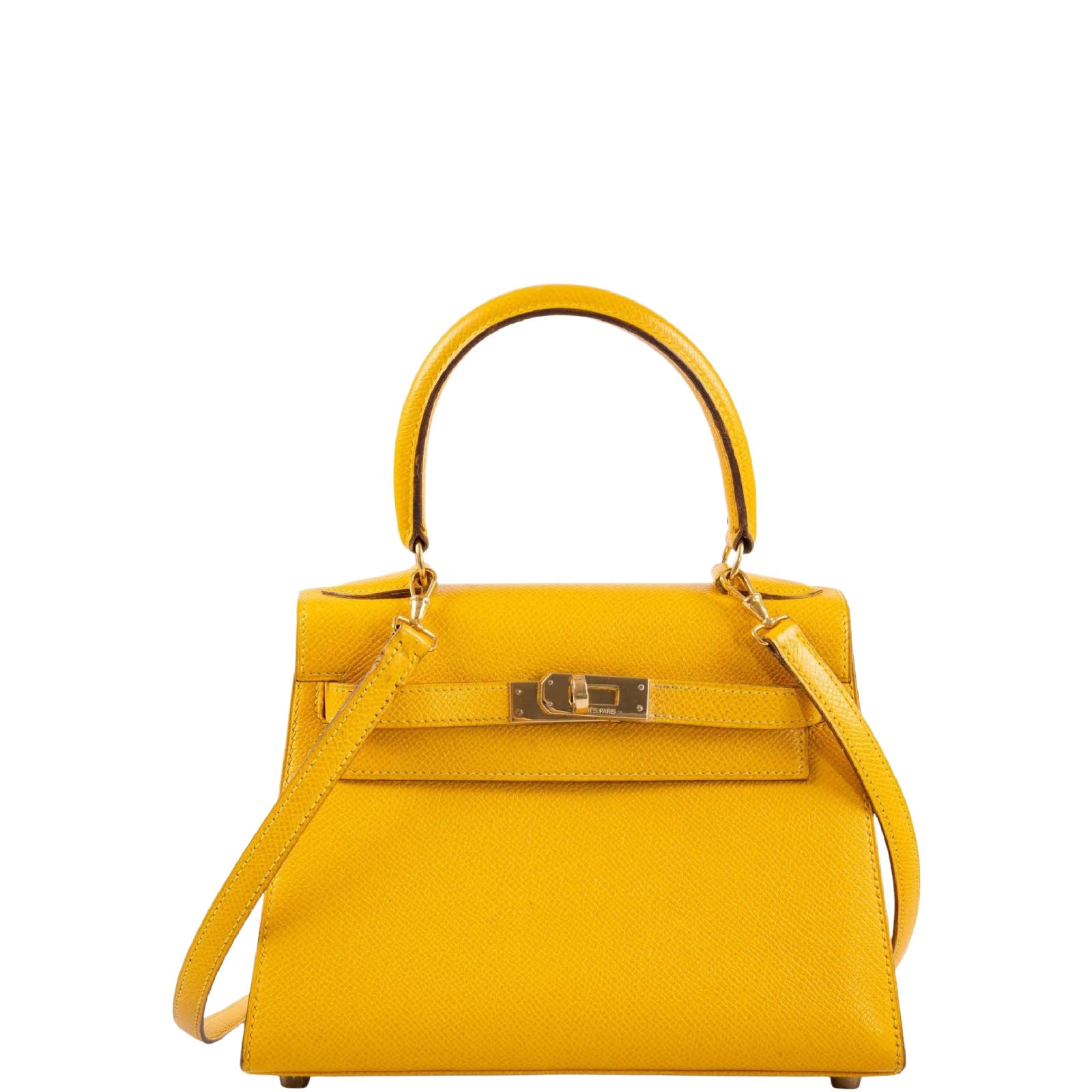 Hermès Kelly 20 Mini Sellier Jaune Courchevel leather Gold Hardware、mySite、garminoutage.com