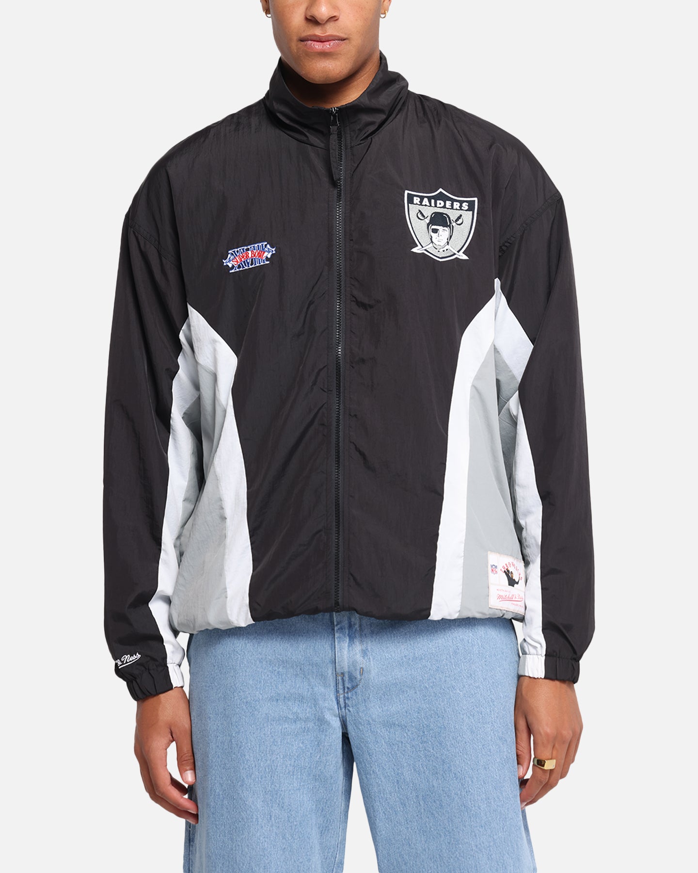 Mitchell & Ness Las Vegas Raiders Nylon Track Jacket Black/Grey、mySite、zt4zffjzw