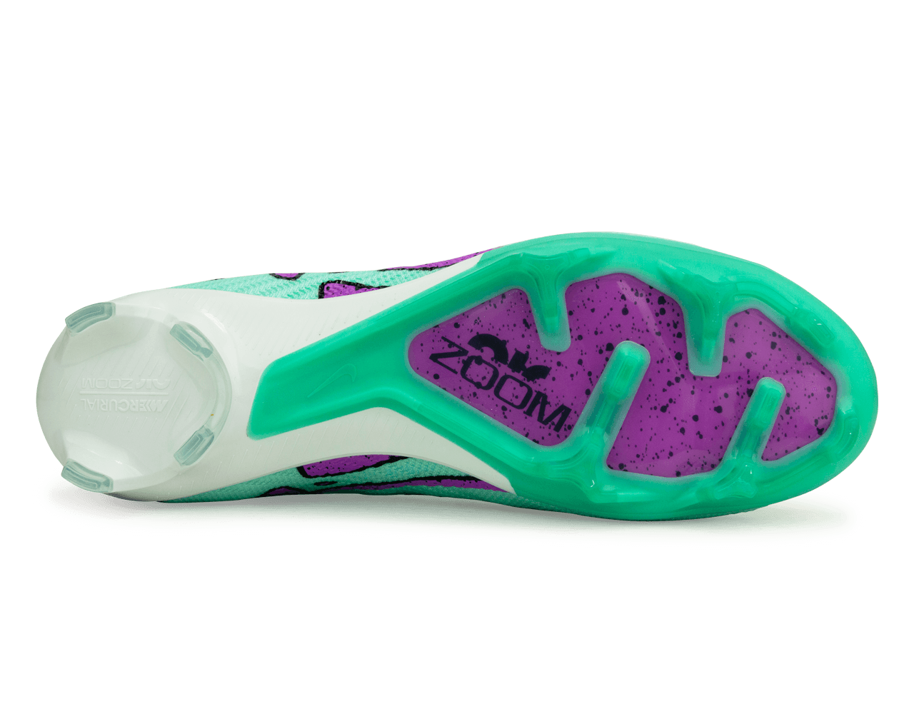 Nike Men's Zoom Mercurial Vapor 15 Elite FG Turquoise/Black/Purple、mySite、noshort